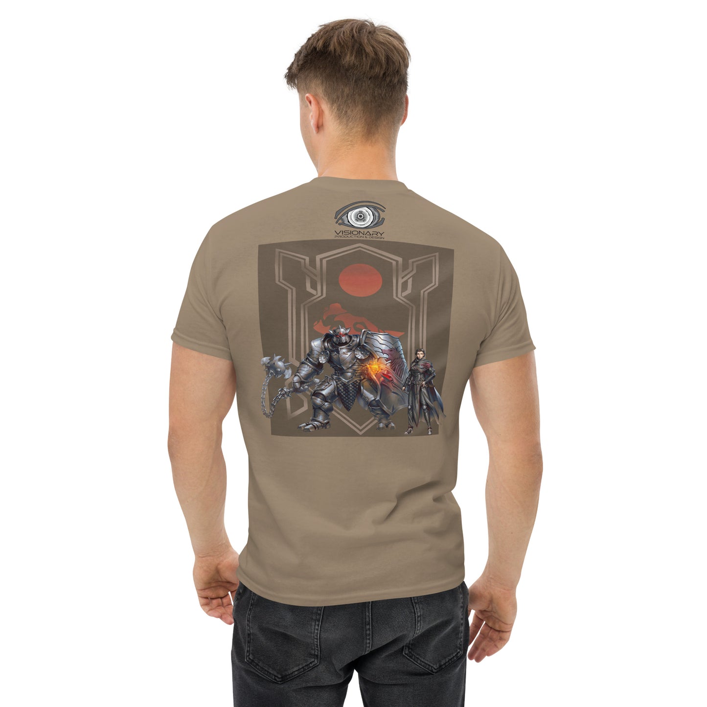 Men’s Classic Tee "Red Wolf” Crest Front/Adventurers Back