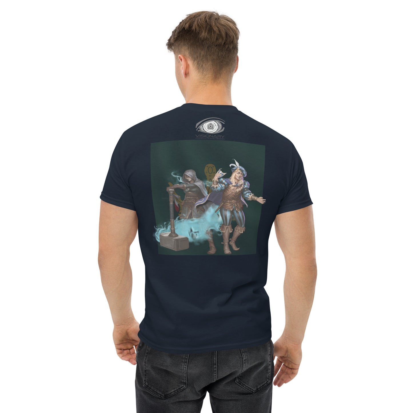 Men’s Classic Tee “Gold Crown” Crest Front/Adventurers Back