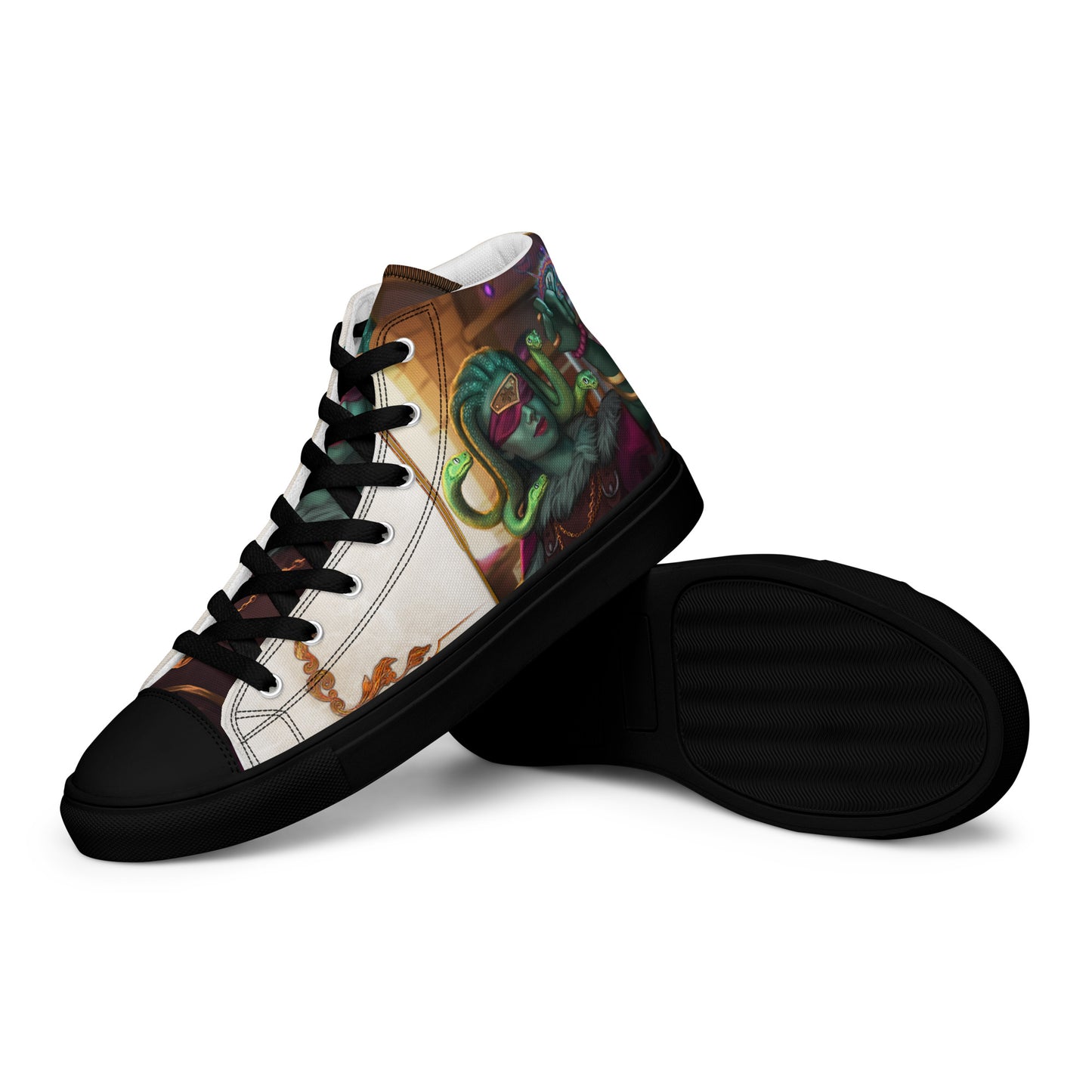 Men’s High Top Canvas Shoes “Stone Snakes"