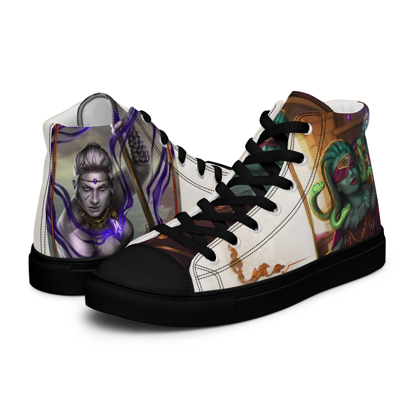 Men’s High Top Canvas Shoes “Stone Snakes"