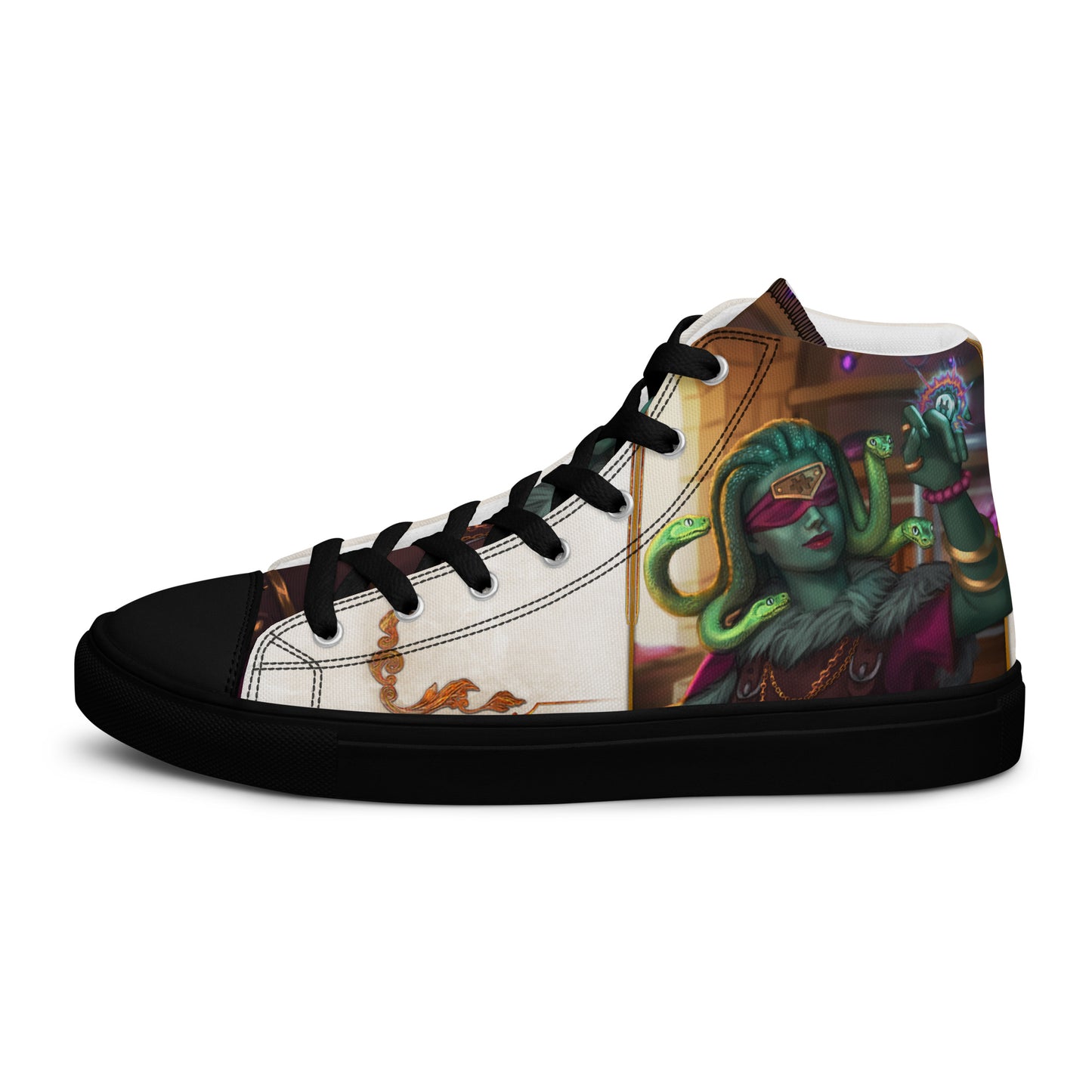 Men’s High Top Canvas Shoes “Stone Snakes"