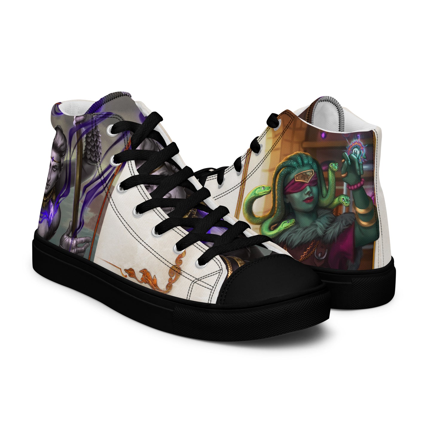 Men’s High Top Canvas Shoes “Stone Snakes"