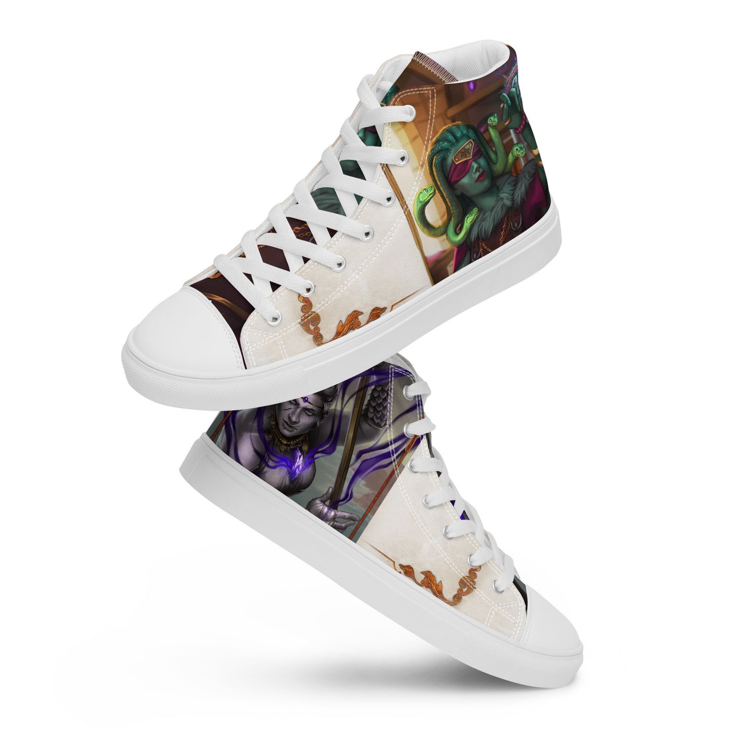 Men’s High Top Canvas Shoes “Stone Snakes"