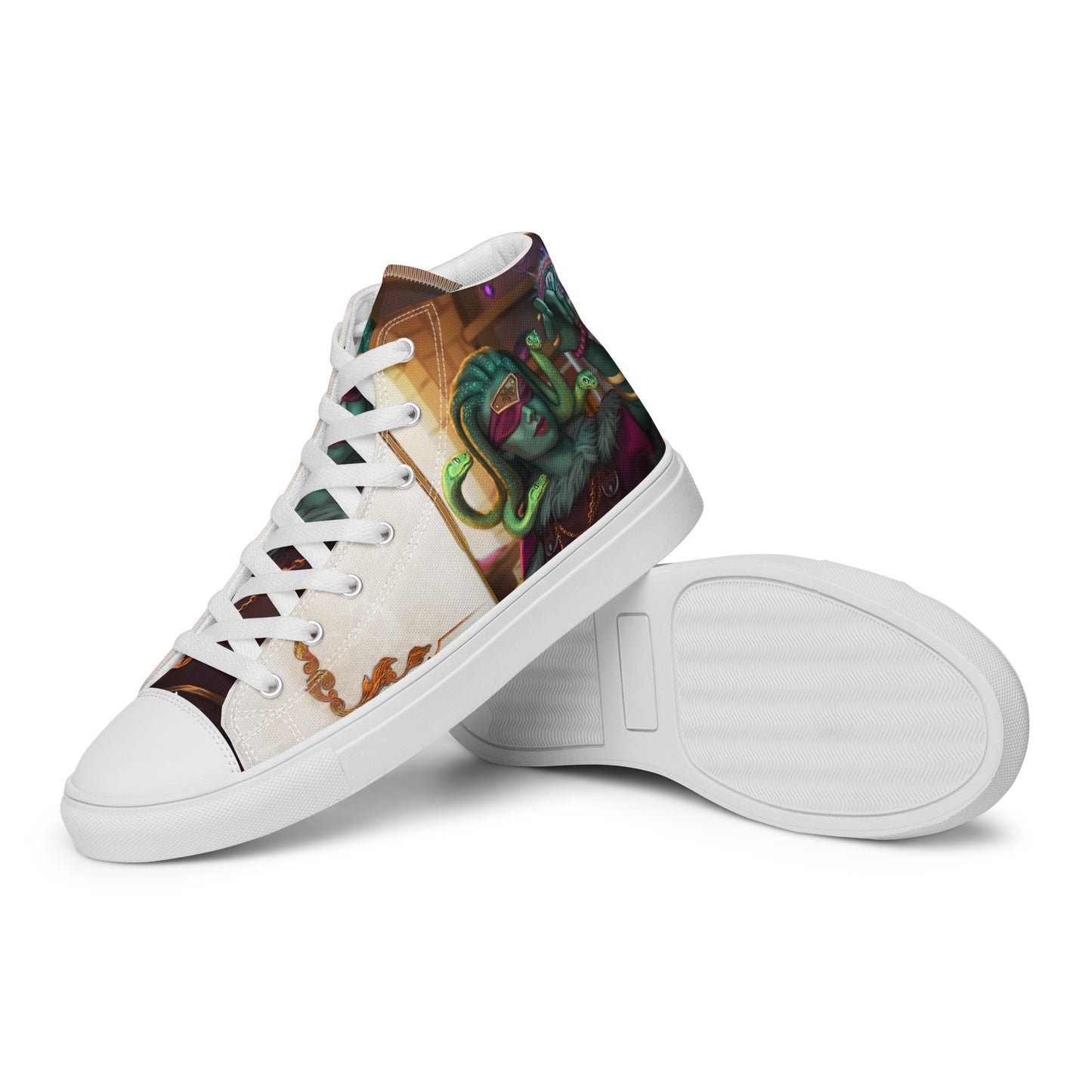 Men’s High Top Canvas Shoes “Stone Snakes"