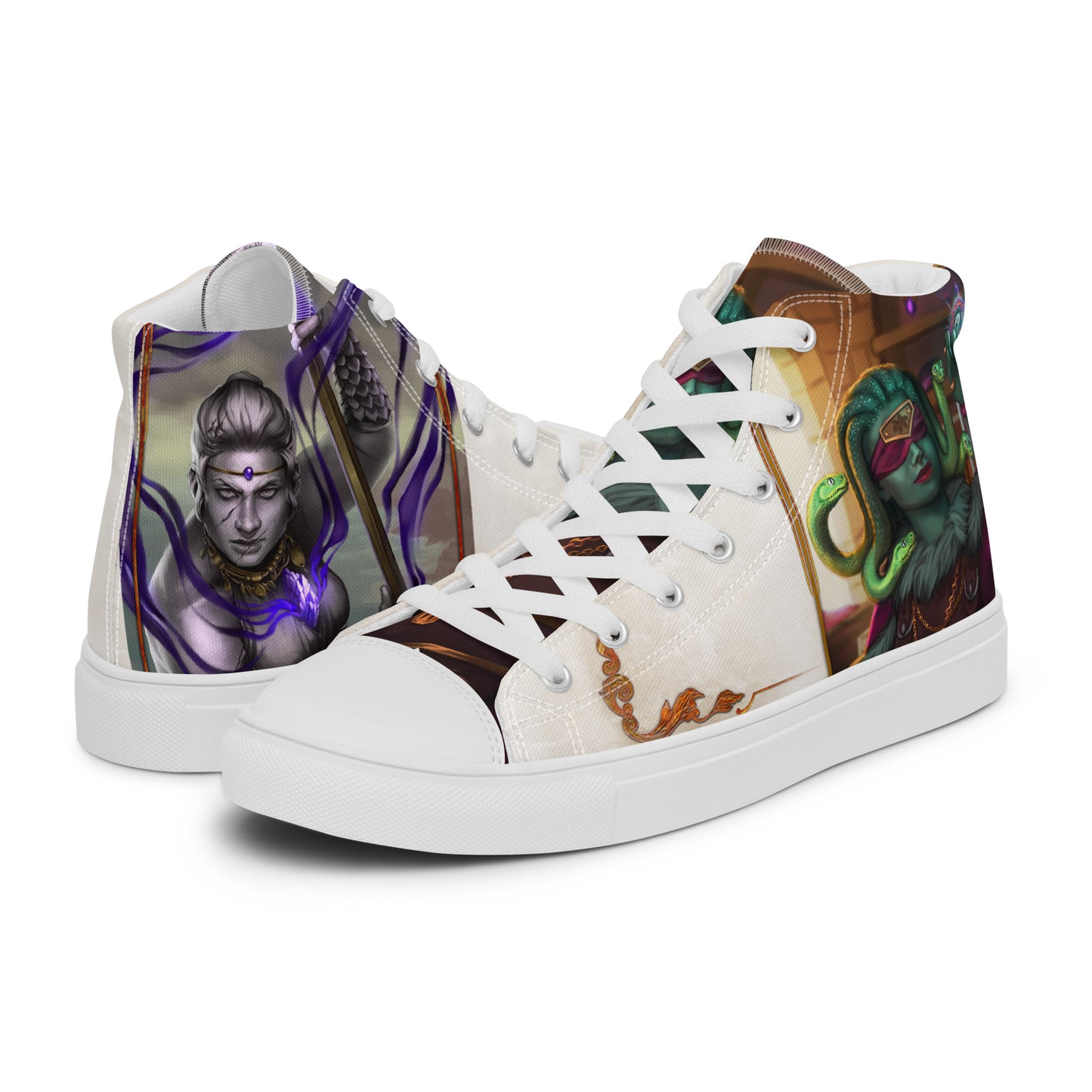 Men’s High Top Canvas Shoes “Stone Snakes"