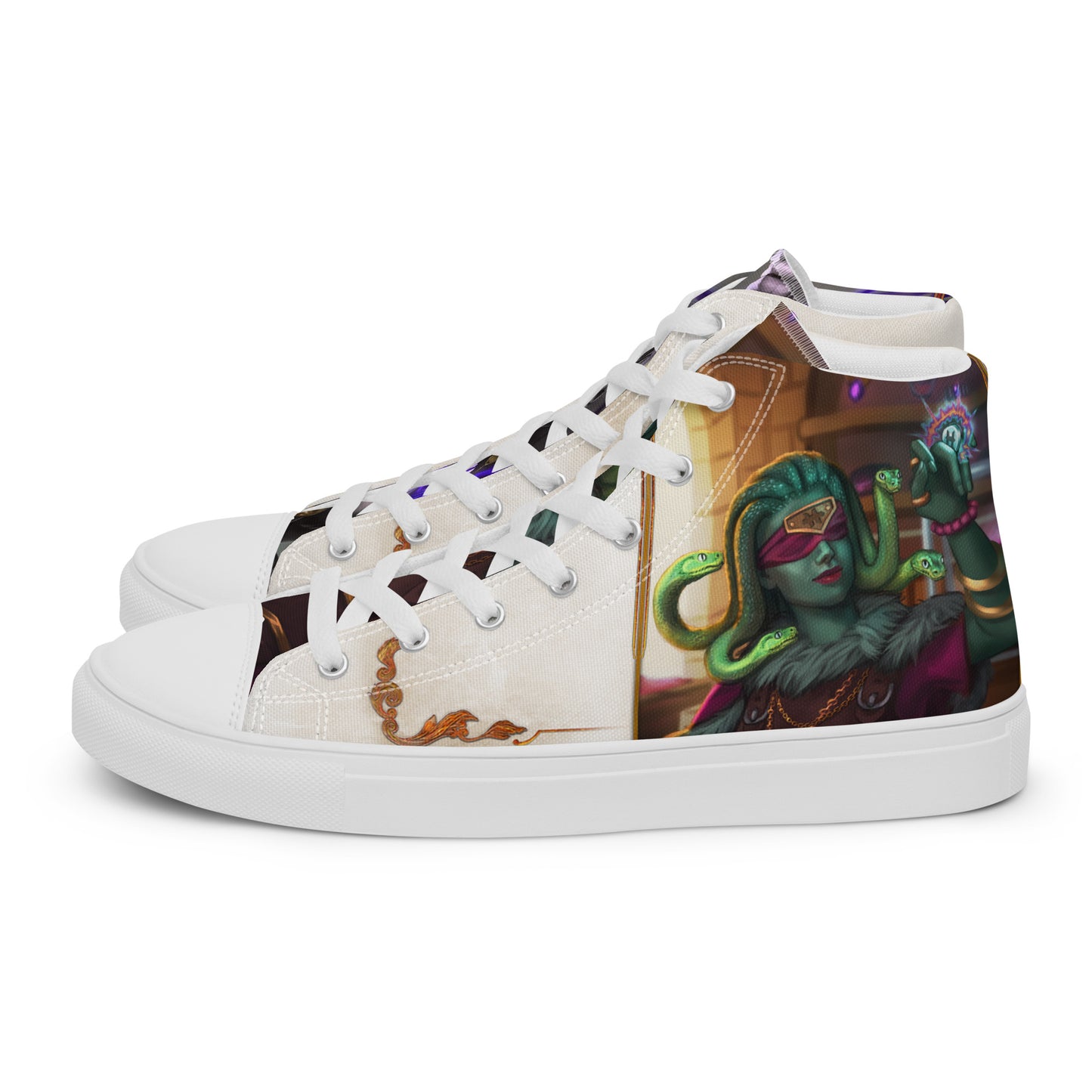 Men’s High Top Canvas Shoes “Stone Snakes"