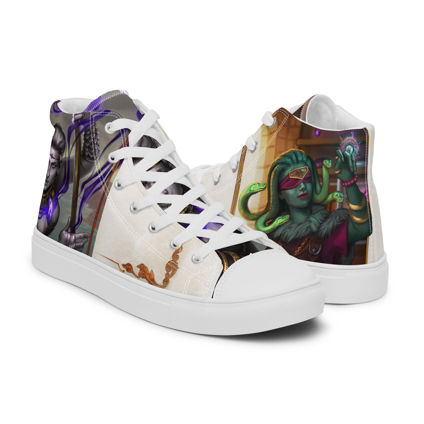 Men’s High Top Canvas Shoes “Stone Snakes"