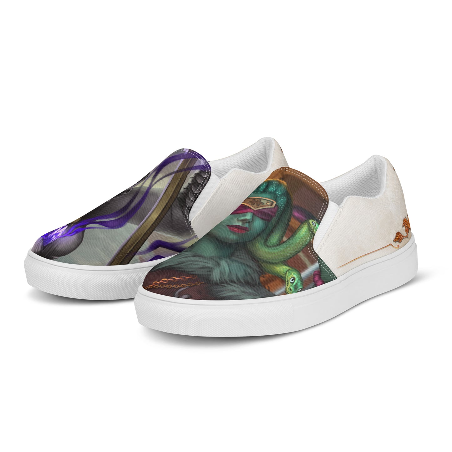 Men’s Slip-On Canvas Shoes “Stone Snakes"