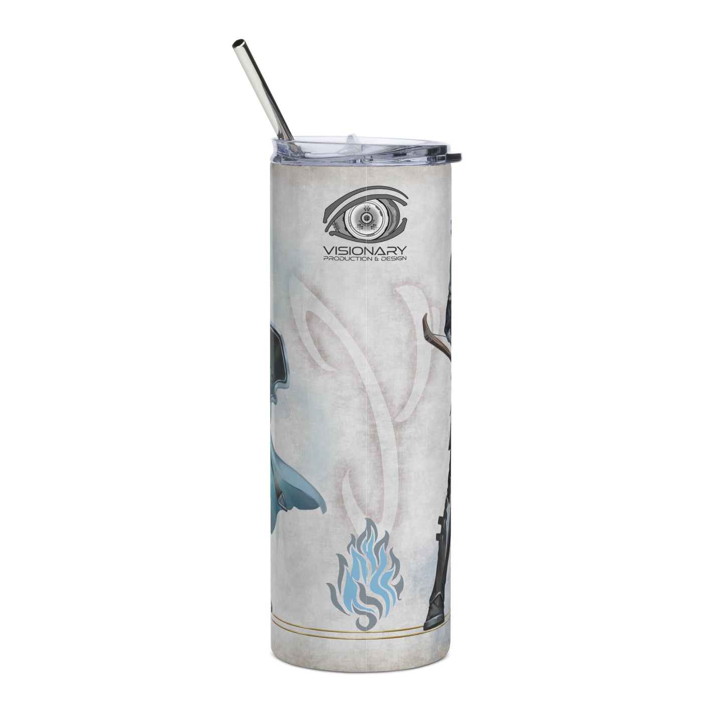 Stainless Steel Tumbler "Silver Flame"