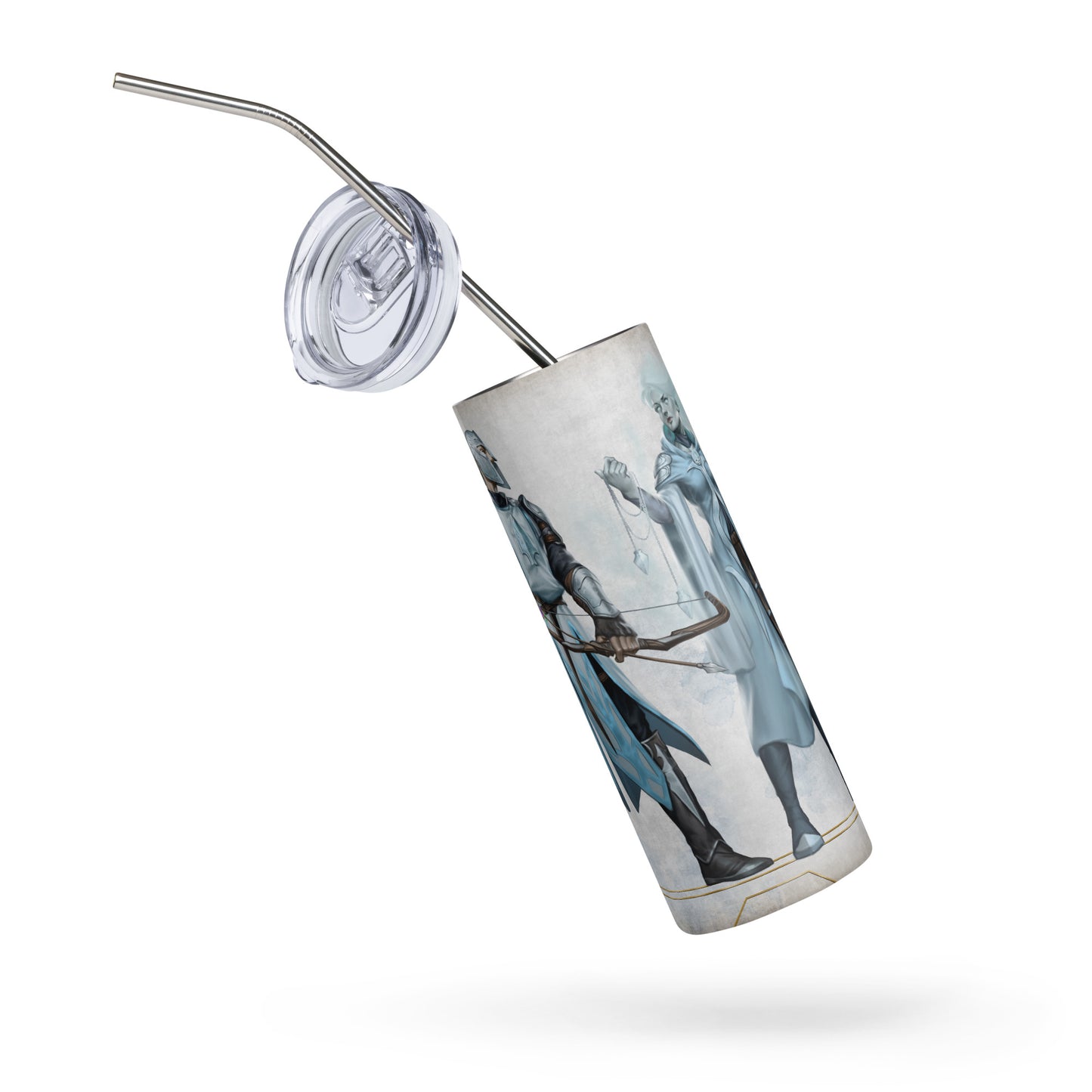 Stainless Steel Tumbler "Silver Flame"