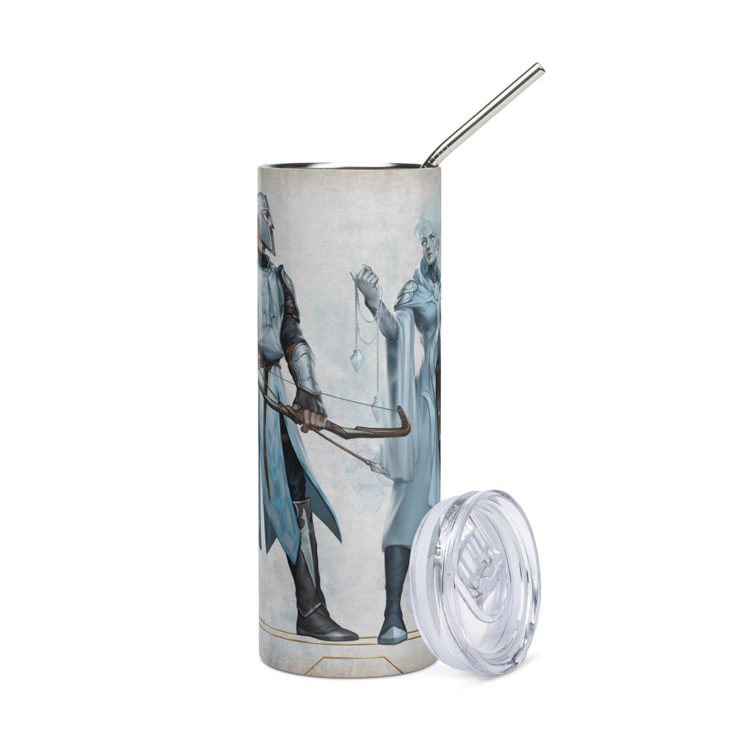 Stainless Steel Tumbler "Silver Flame"