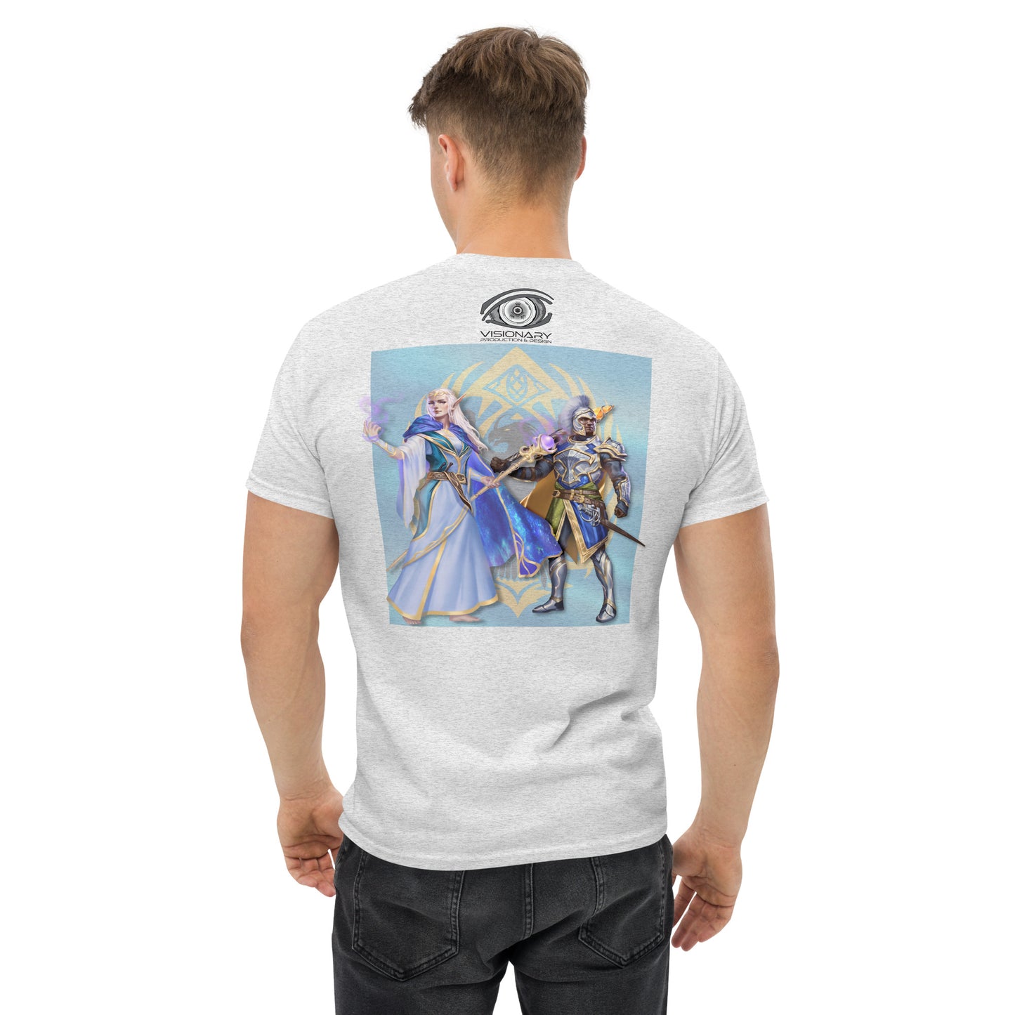 Men’s Classic Tee “Dragon Hawk” Crest Front/Adventurers Back