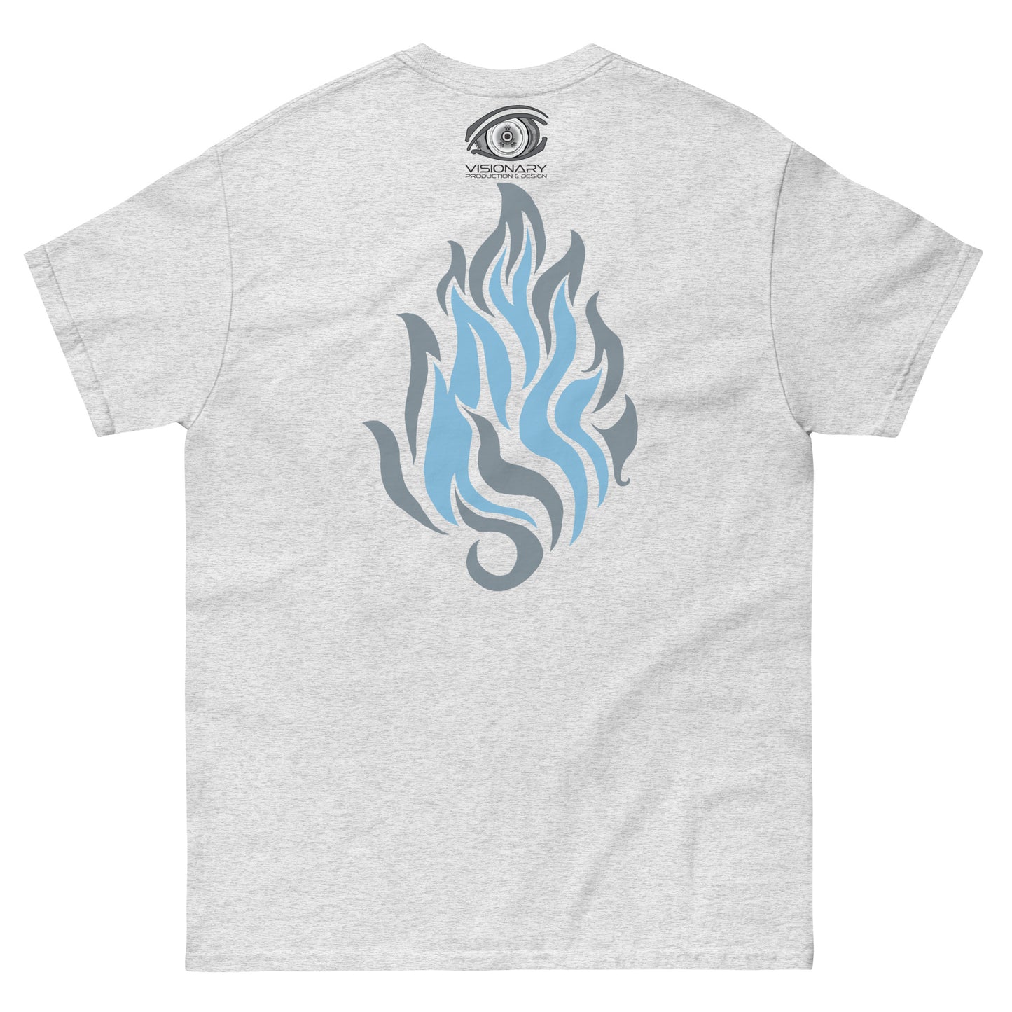 Men’s Classic Tee “Silver Flame” Adventurers Front/Crest Back