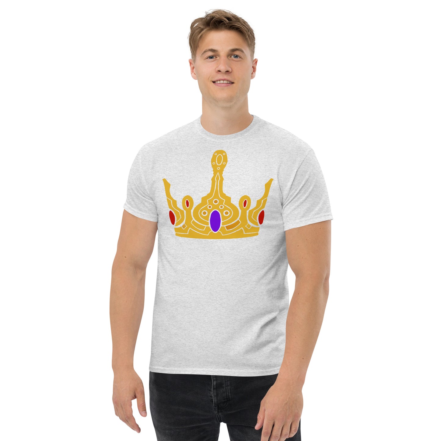 Men’s Classic Tee “Gold Crown” Crest Front/Adventurers Back