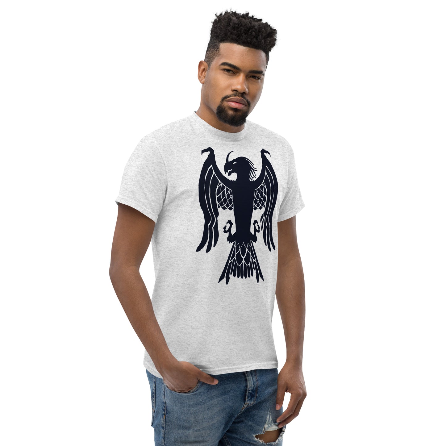 Men’s Classic Tee “Dragon Hawk” Crest Front/Adventurers Back