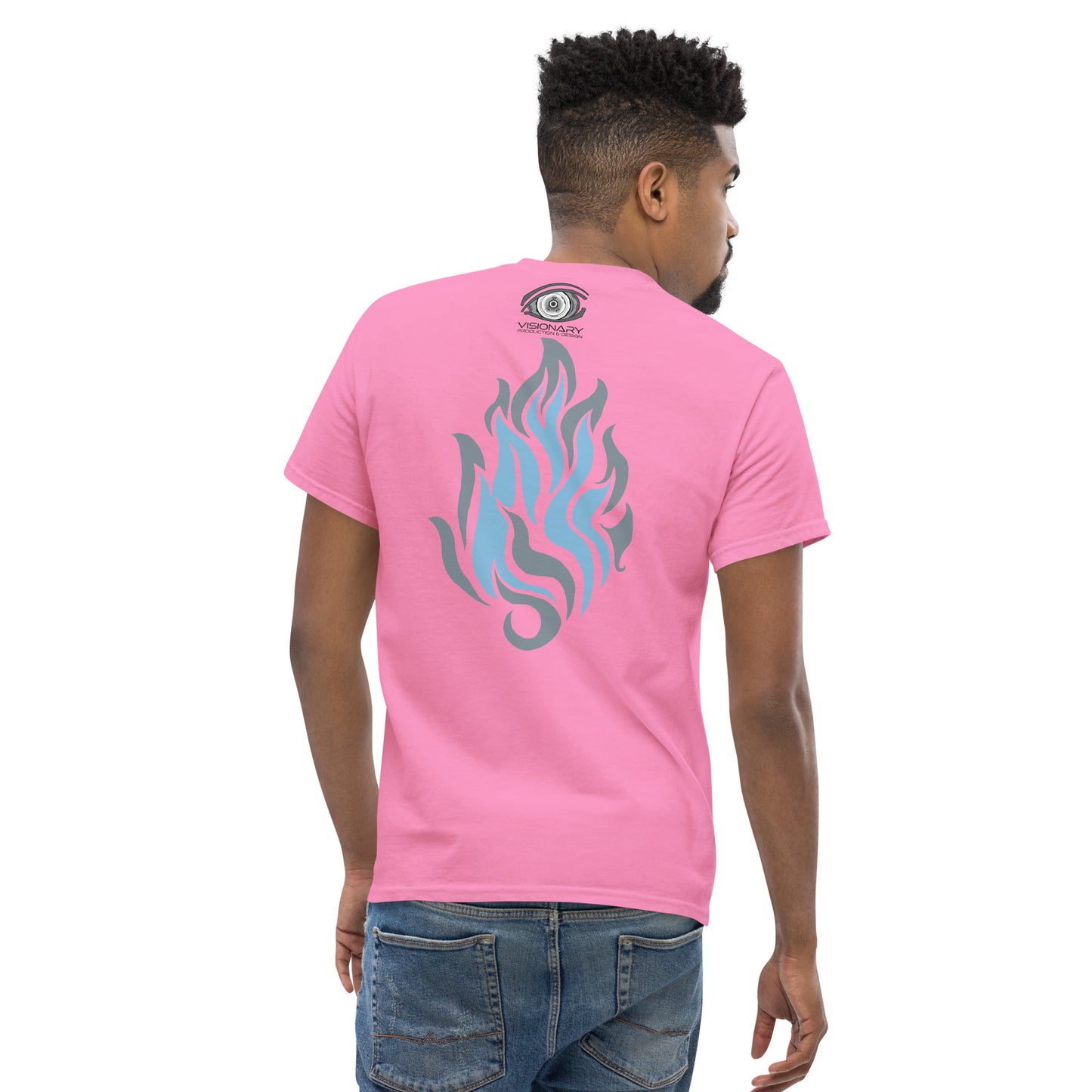 Men’s Classic Tee “Silver Flame” Adventurers Front/Crest Back