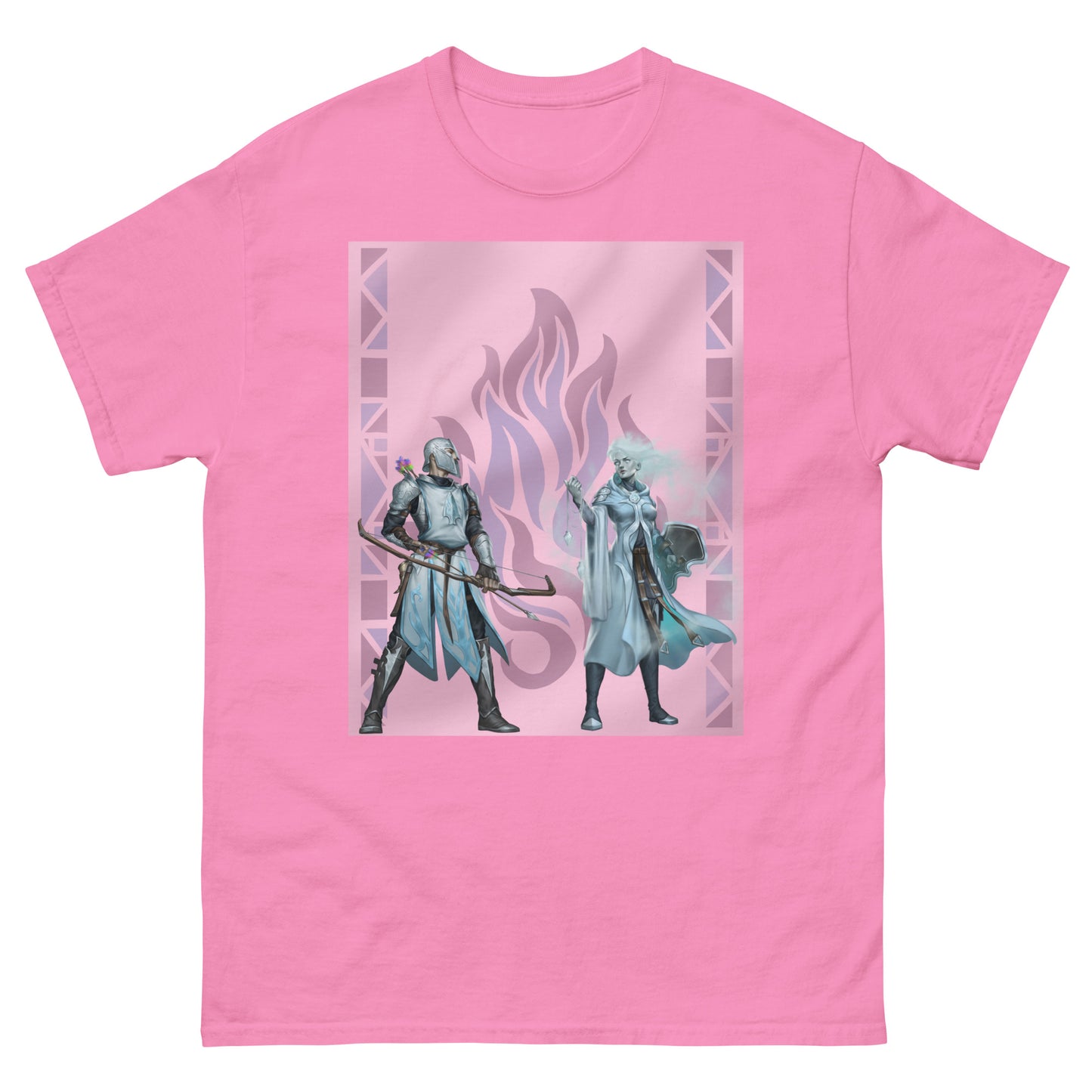 Men’s Classic Tee “Silver Flame” Adventurers Front/Crest Back