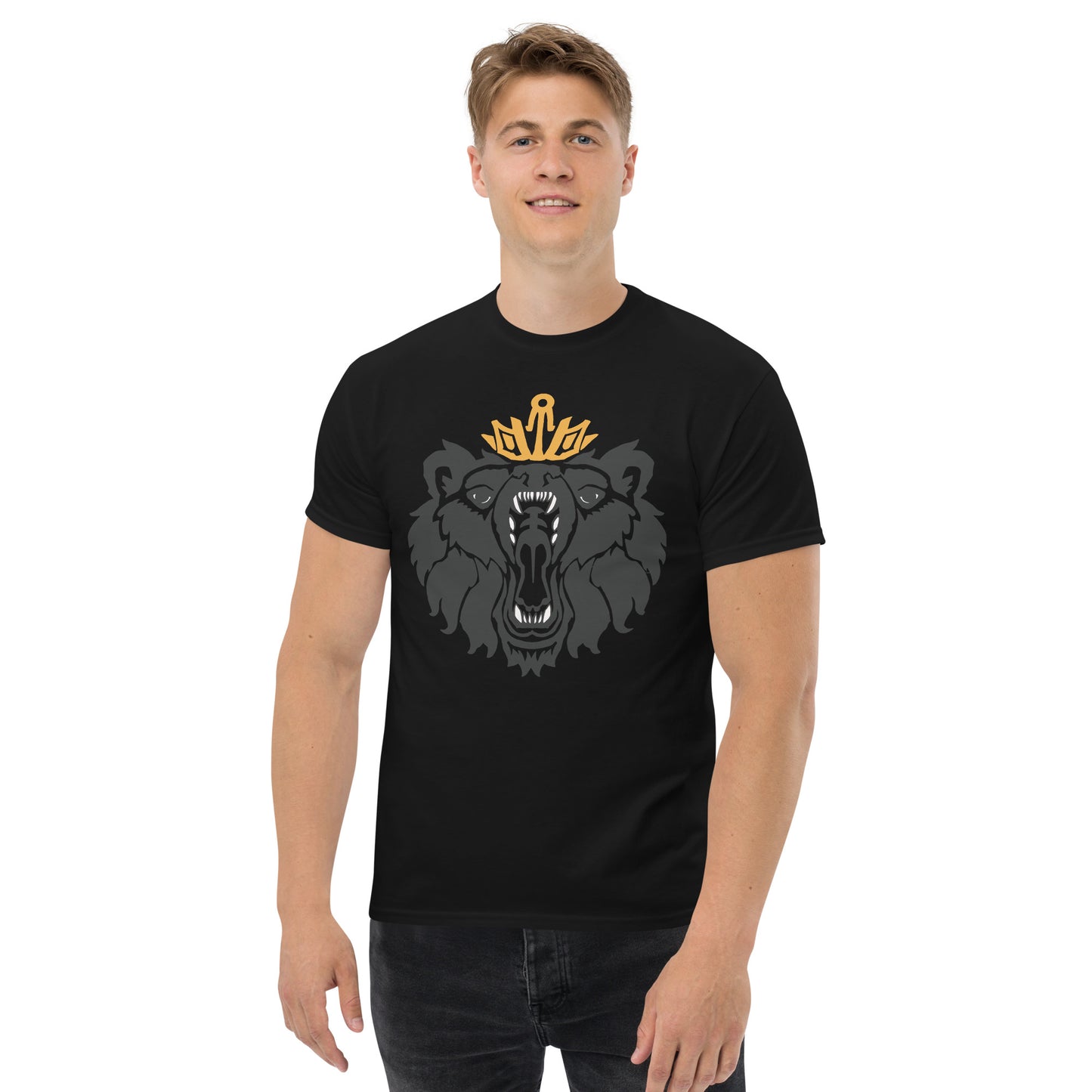 Men's Classic Tee “Royal Bear” Crest Front/Adventurers Back