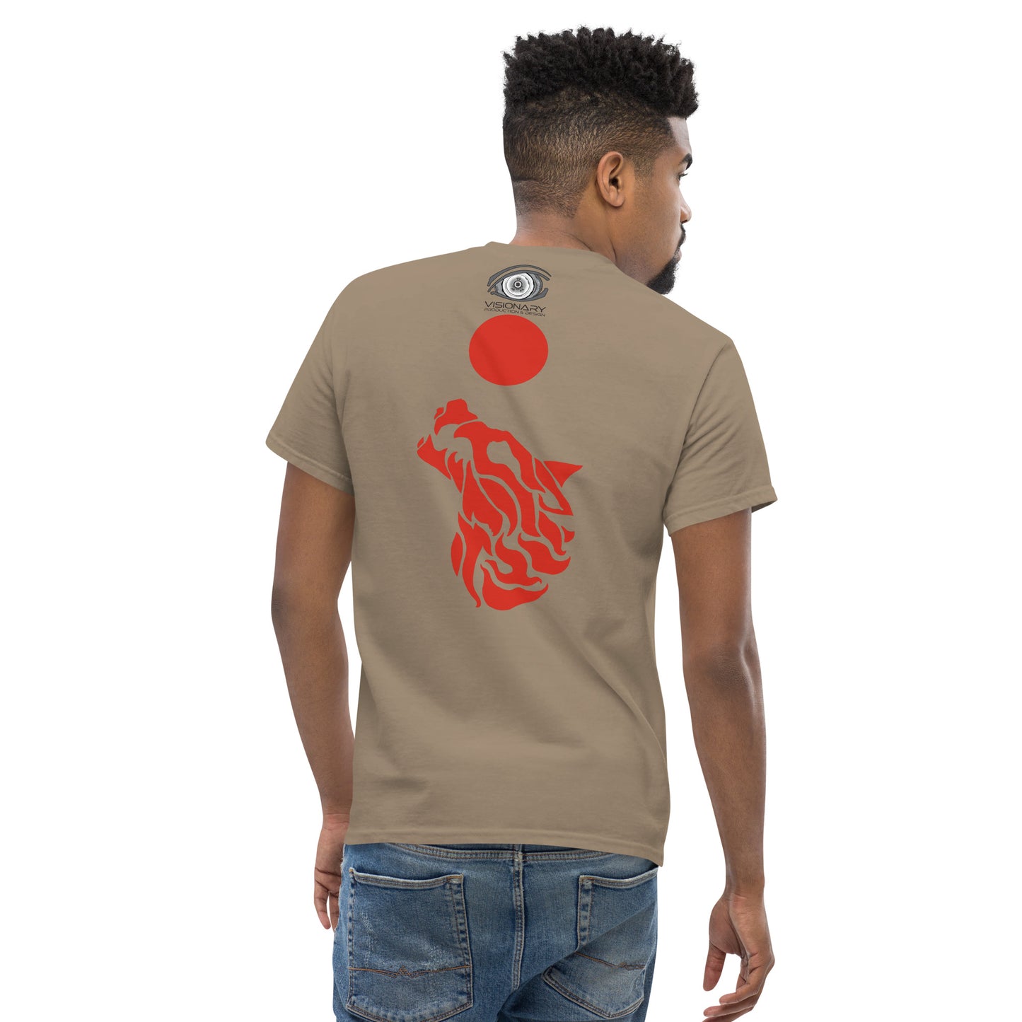 Men’s Classic Tee "Red Wolf” Adventurers Front/Crest Back