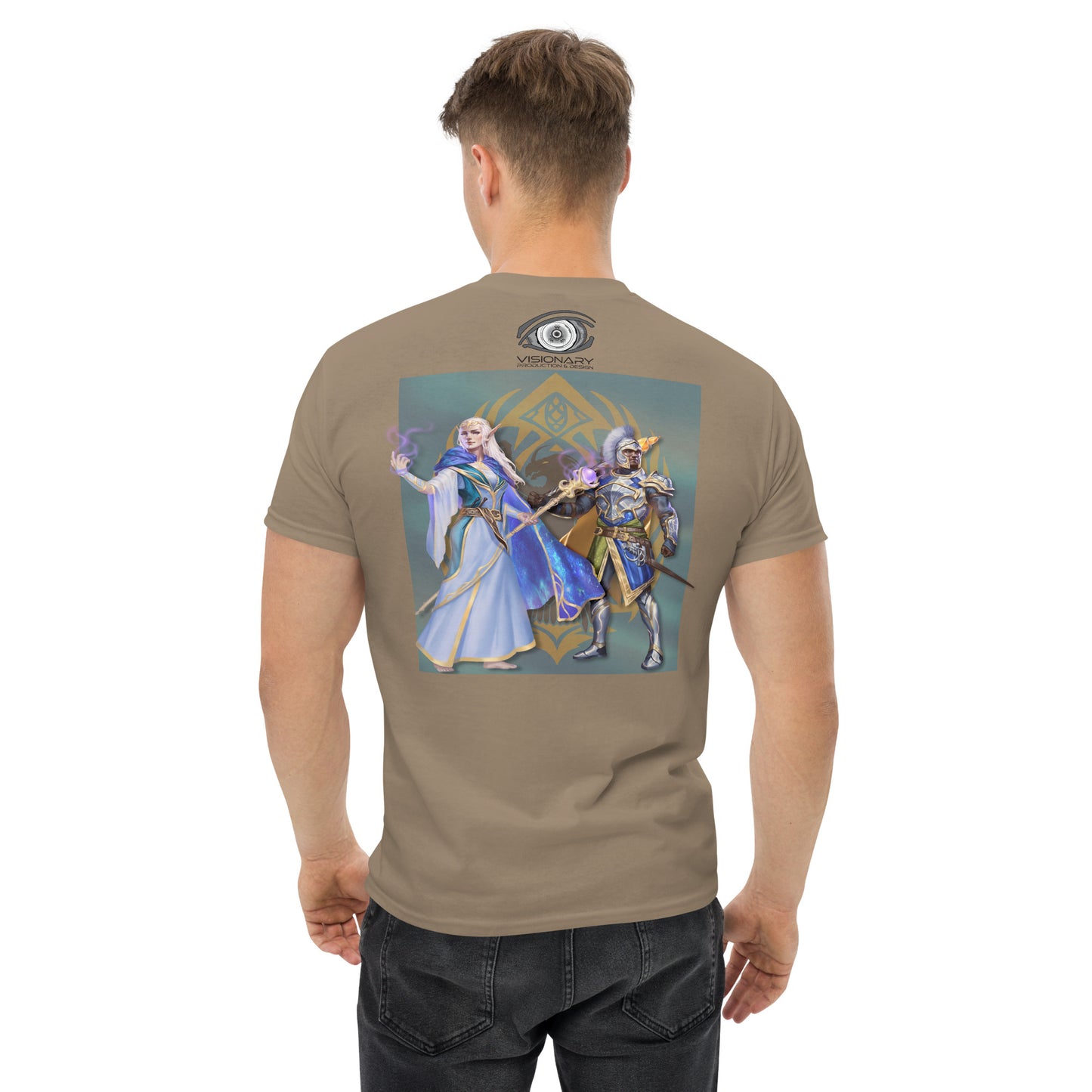 Men’s Classic Tee “Dragon Hawk” Crest Front/Adventurers Back