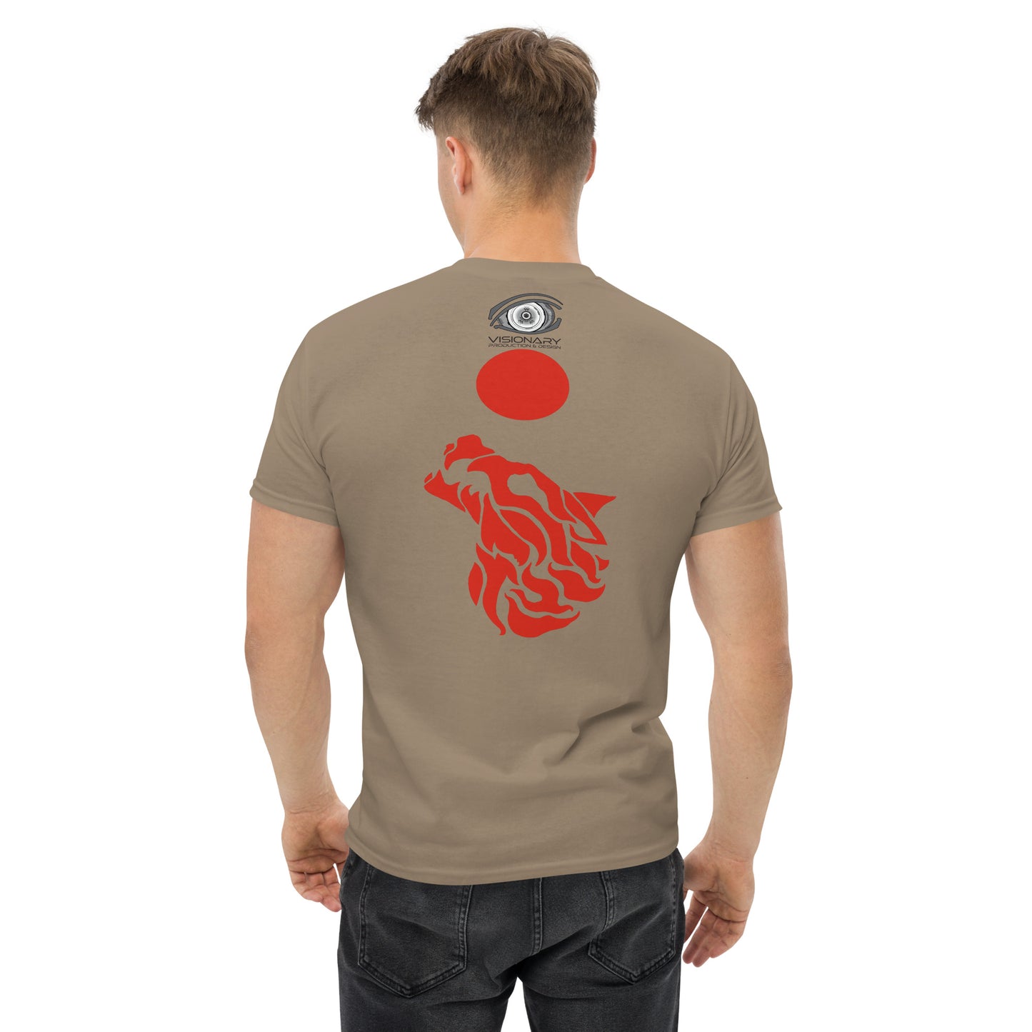 Men’s Classic Tee "Red Wolf” Adventurers Front/Crest Back