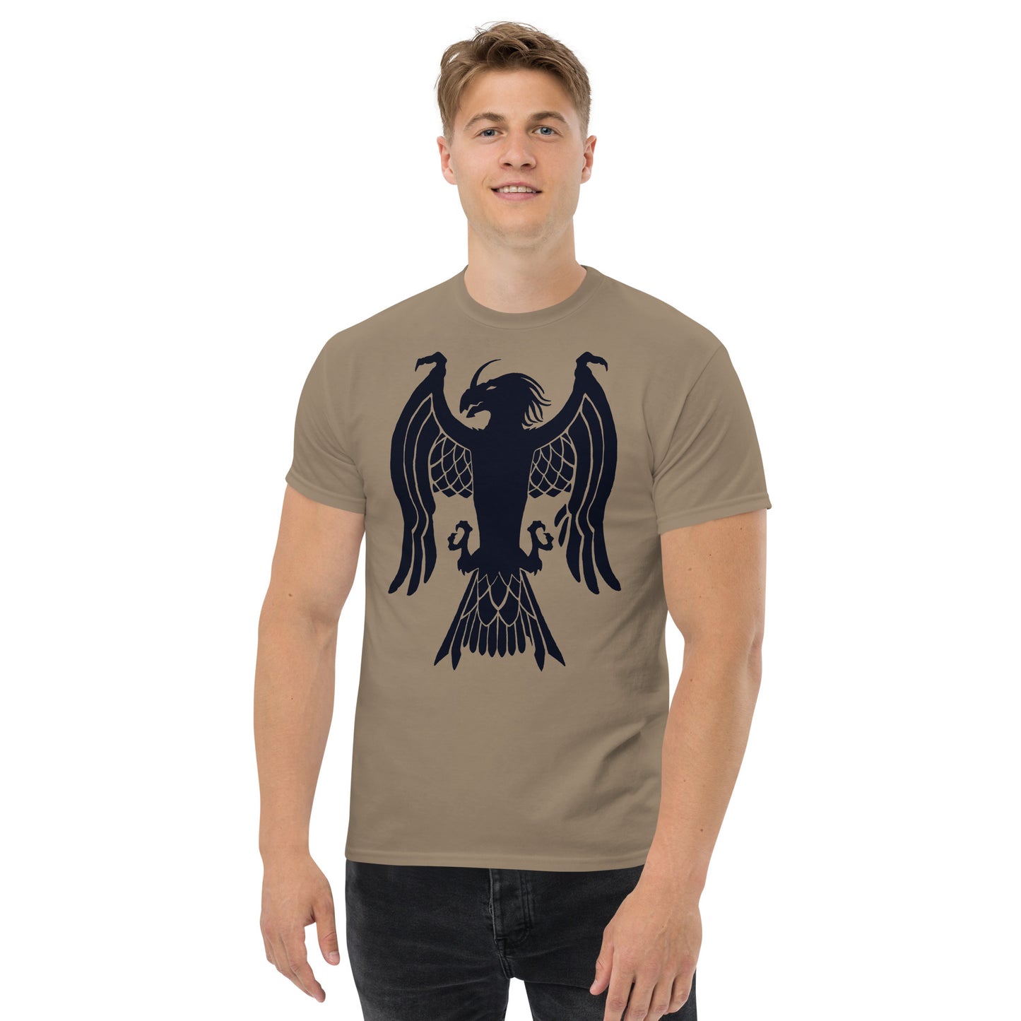 Men’s Classic Tee “Dragon Hawk” Crest Front/Adventurers Back