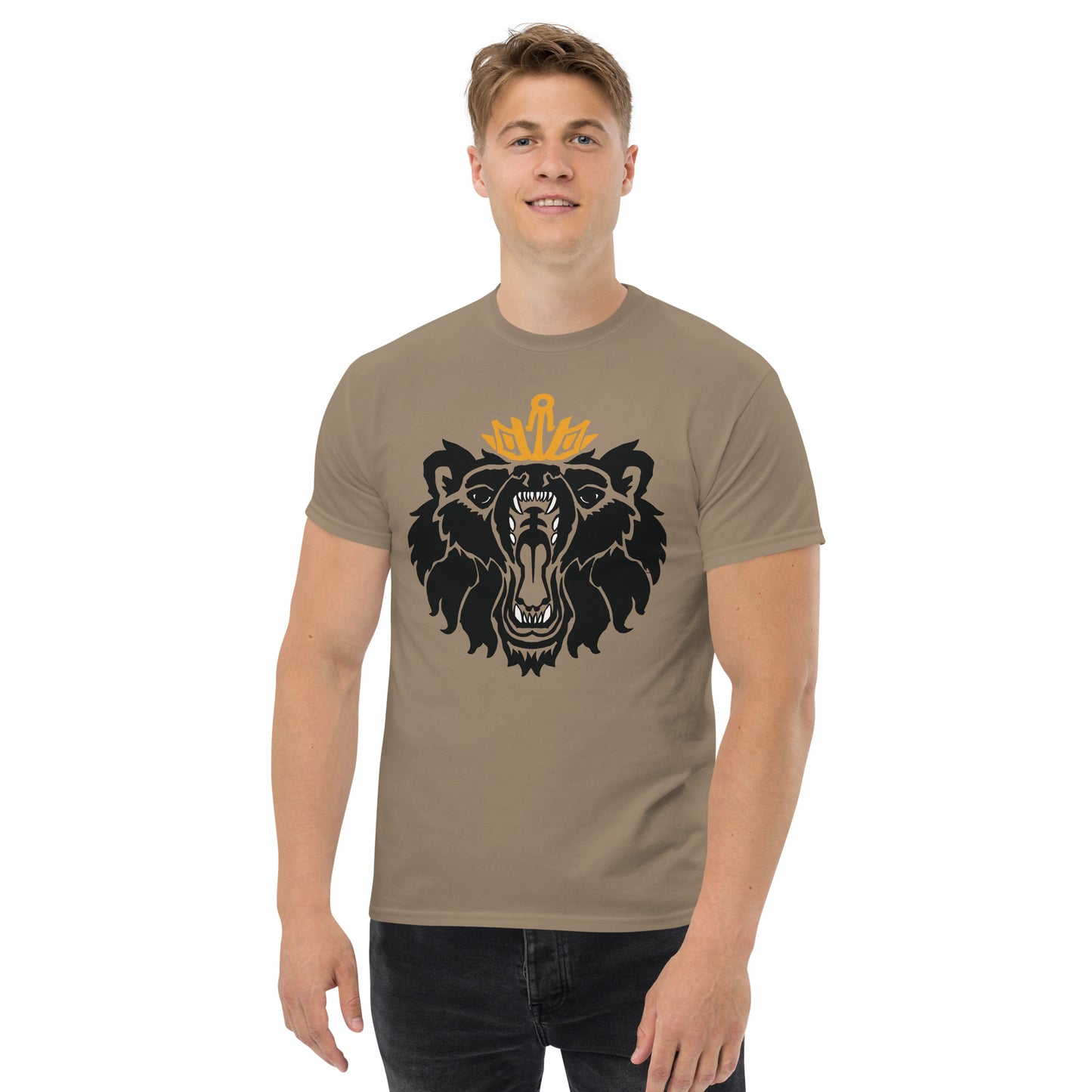 Men's Classic Tee “Royal Bear” Crest Front/Adventurers Back