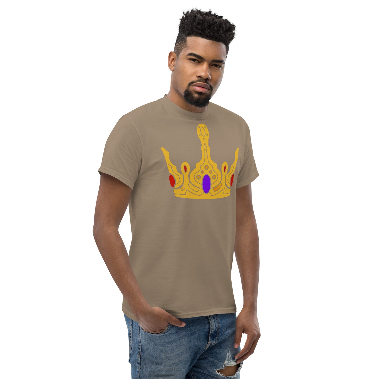 Men’s Classic Tee “Gold Crown” Crest Front/Adventurers Back