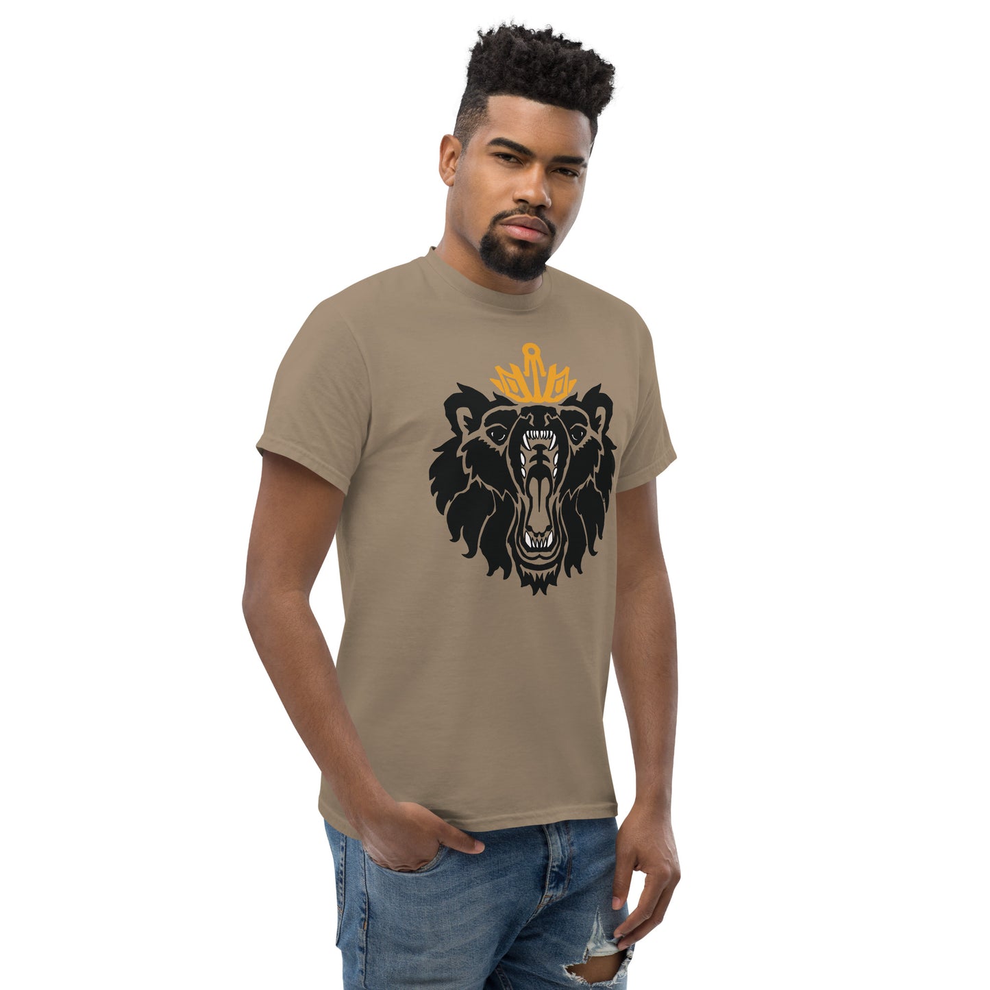 Men's Classic Tee “Royal Bear” Crest Front/Adventurers Back