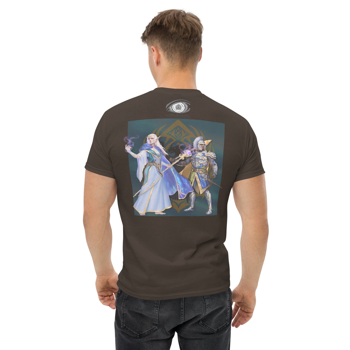 Men’s Classic Tee “Dragon Hawk” Crest Front/Adventurers Back