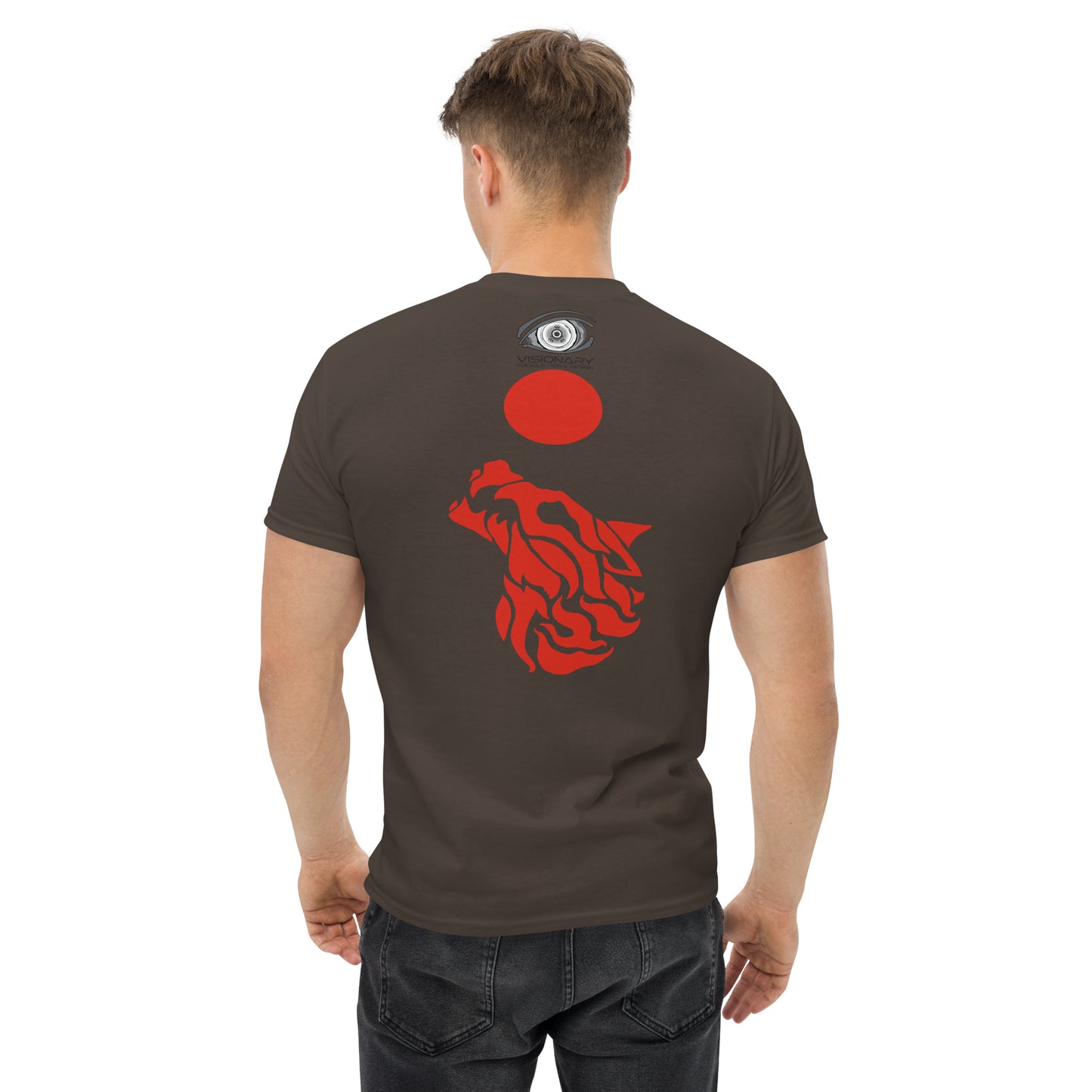 Men’s Classic Tee "Red Wolf” Adventurers Front/Crest Back