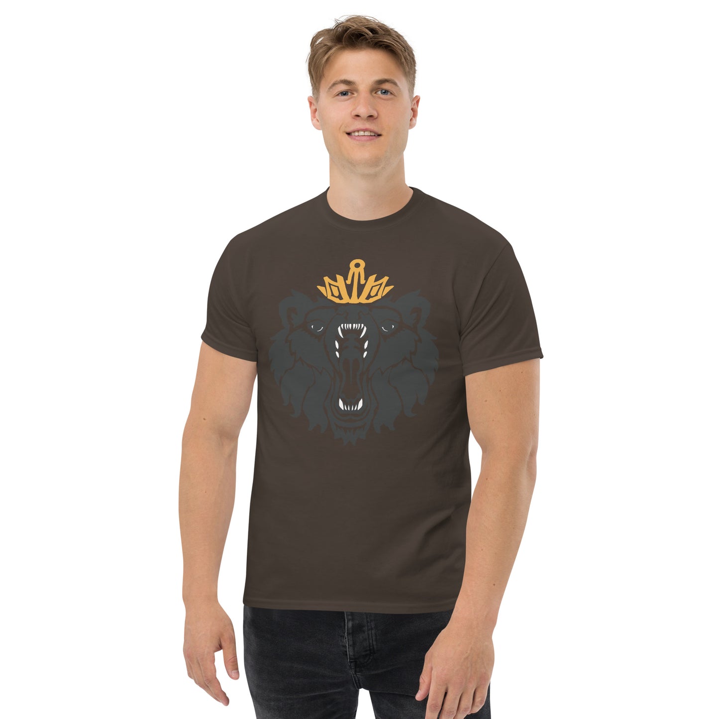 Men's Classic Tee “Royal Bear” Crest Front/Adventurers Back