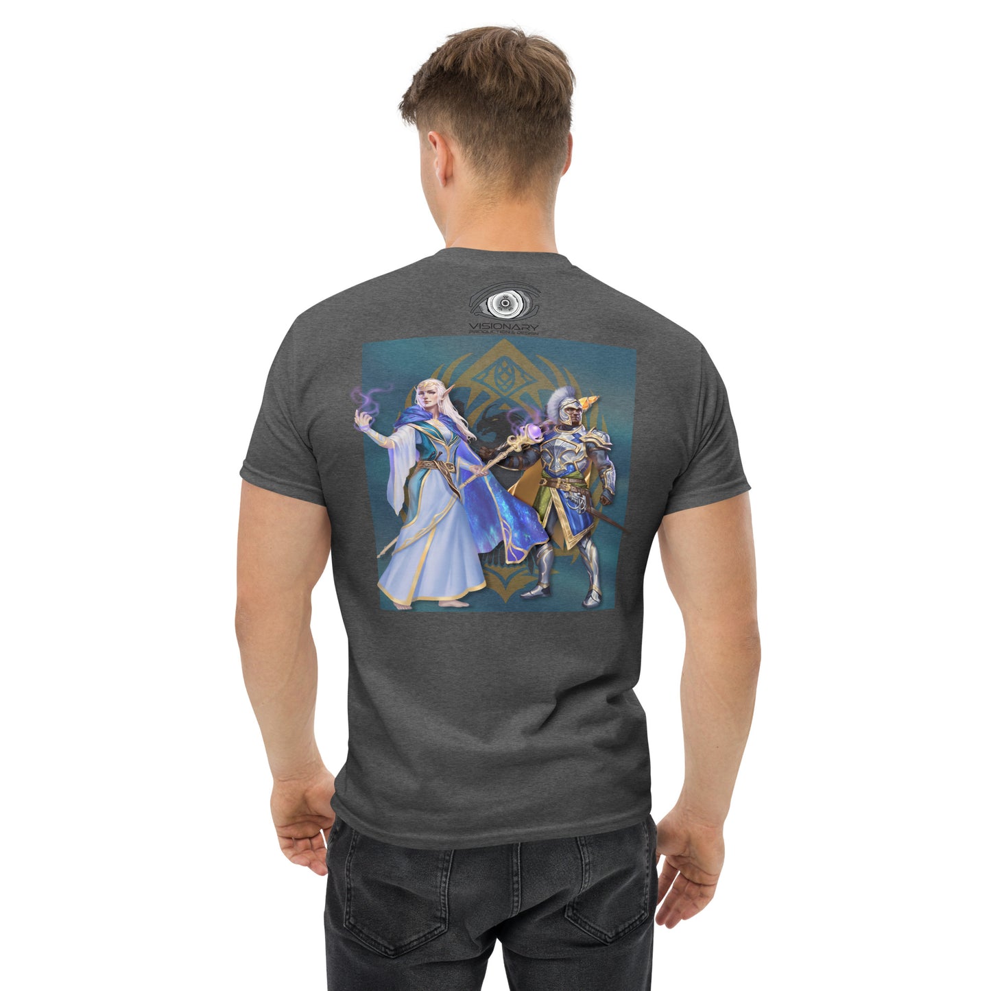 Men’s Classic Tee “Dragon Hawk” Crest Front/Adventurers Back