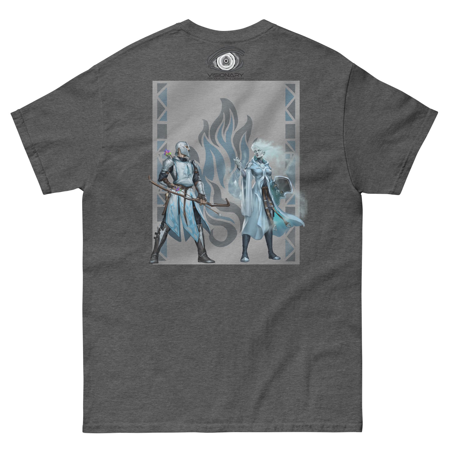 Men’s Classic Tee “Silver Flame” Crest Front/Adventurers Back