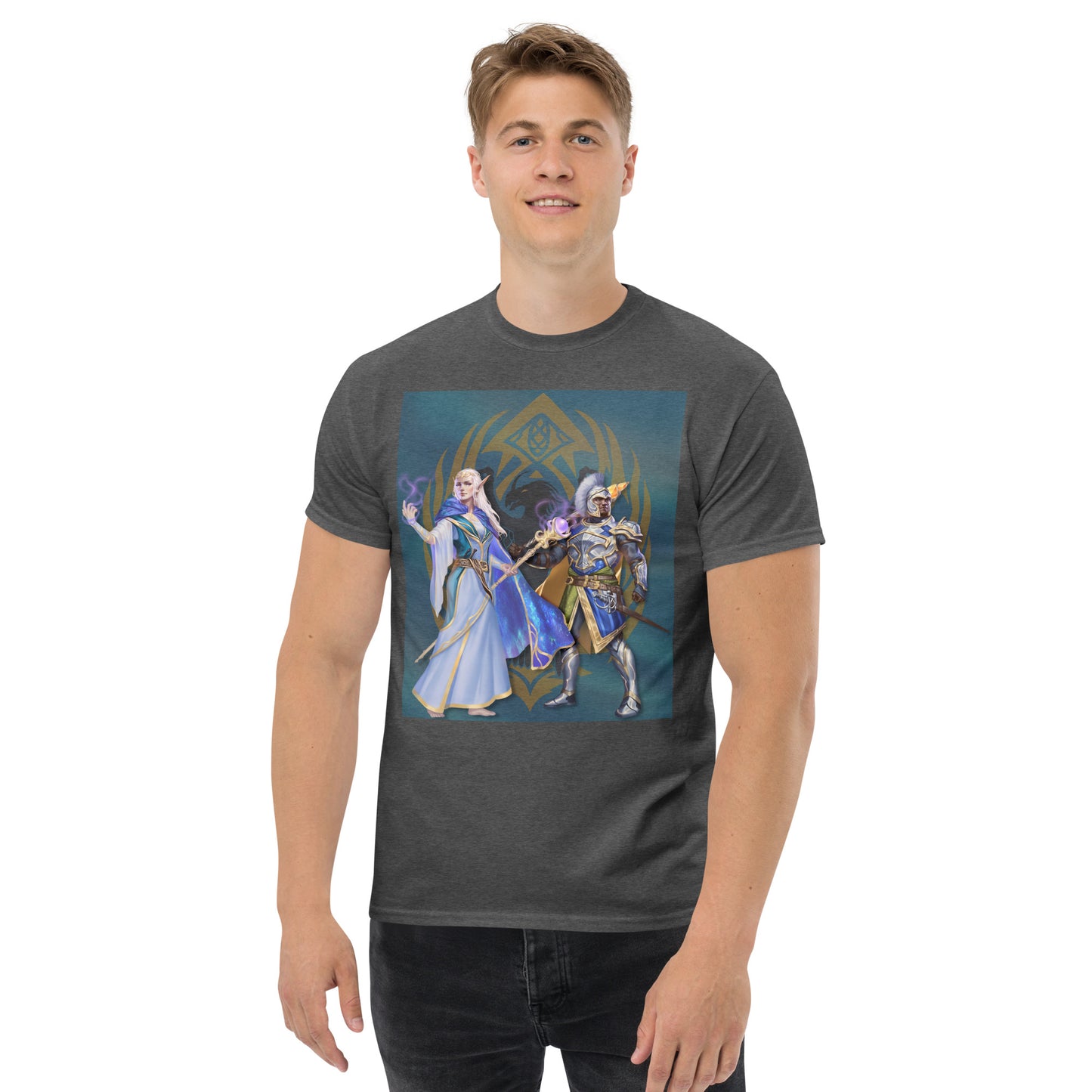 Men’s Classic Tee “Dragon Hawk” Adventurers Front/Crest Back