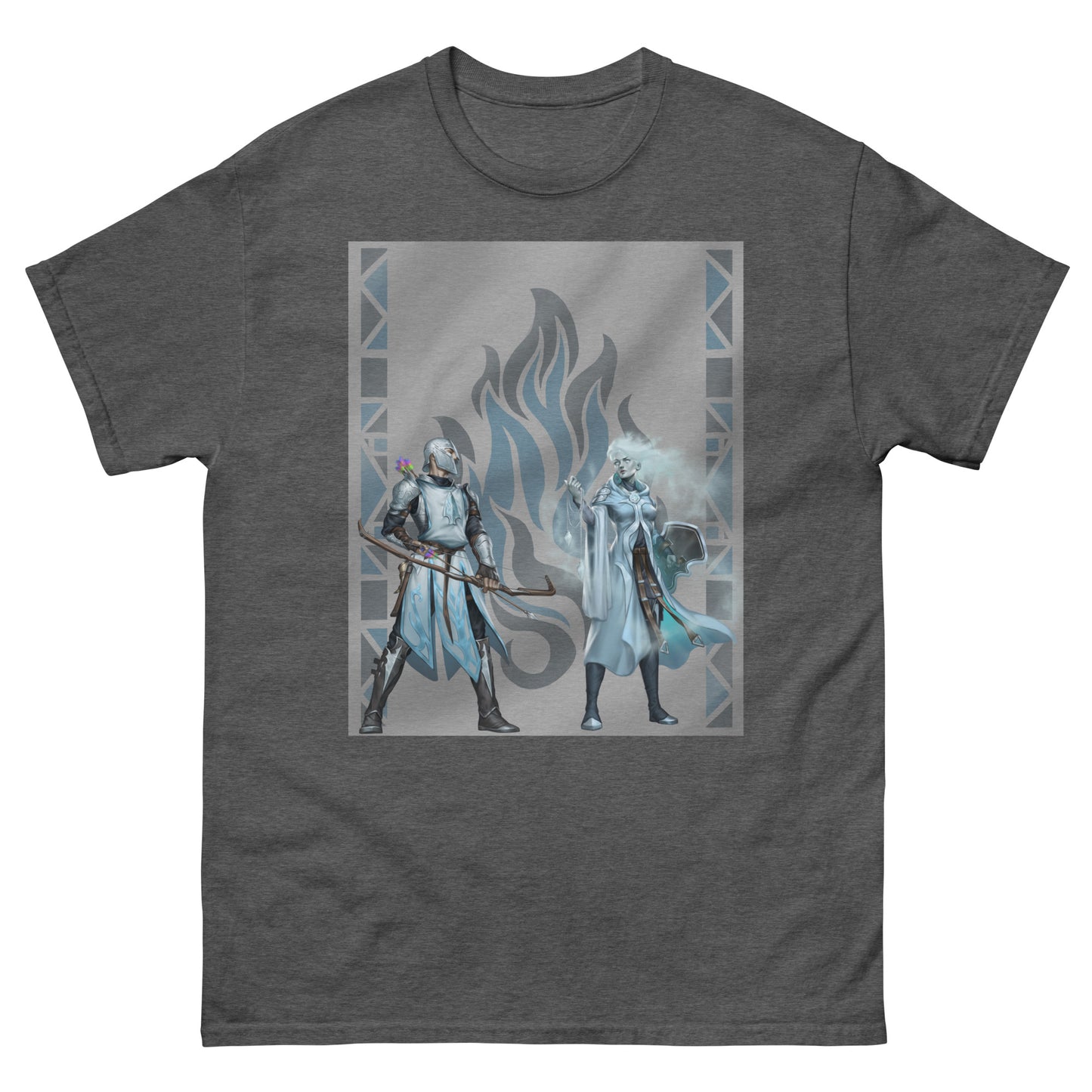 Men’s Classic Tee “Silver Flame” Adventurers Front/Crest Back