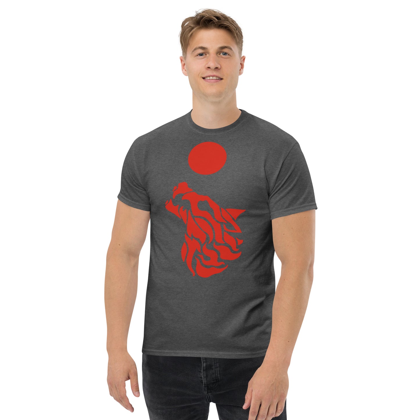 Men’s Classic Tee "Red Wolf” Crest Front/Adventurers Back