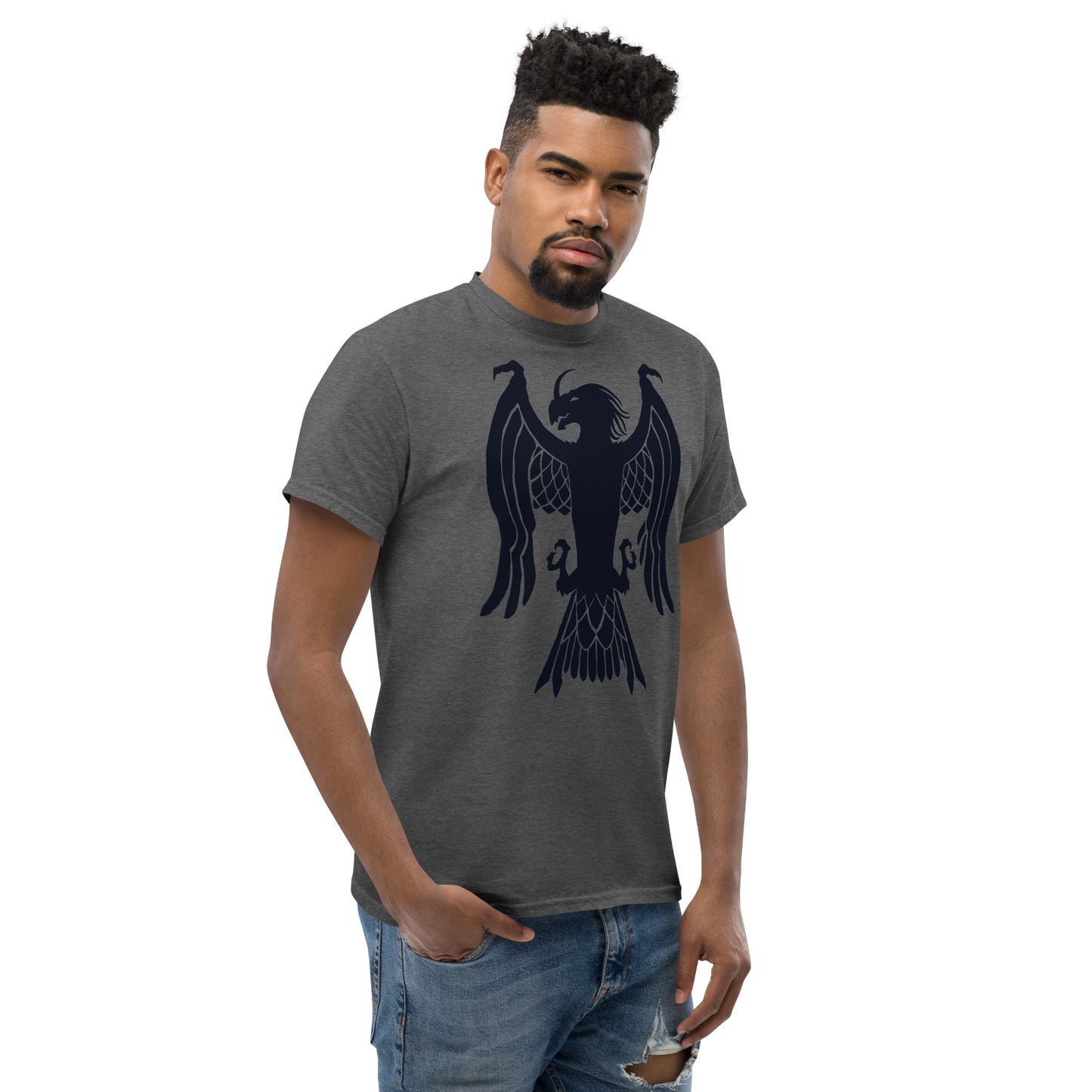 Men’s Classic Tee “Dragon Hawk” Crest Front/Adventurers Back