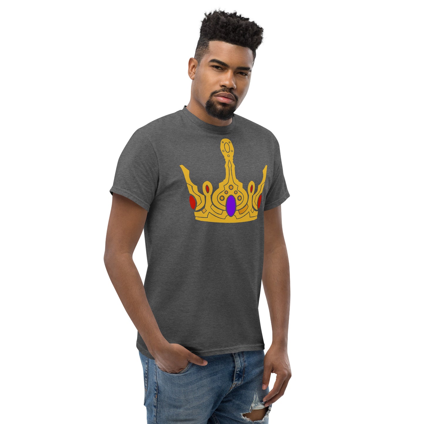 Men’s Classic Tee “Gold Crown” Crest Front/Adventurers Back