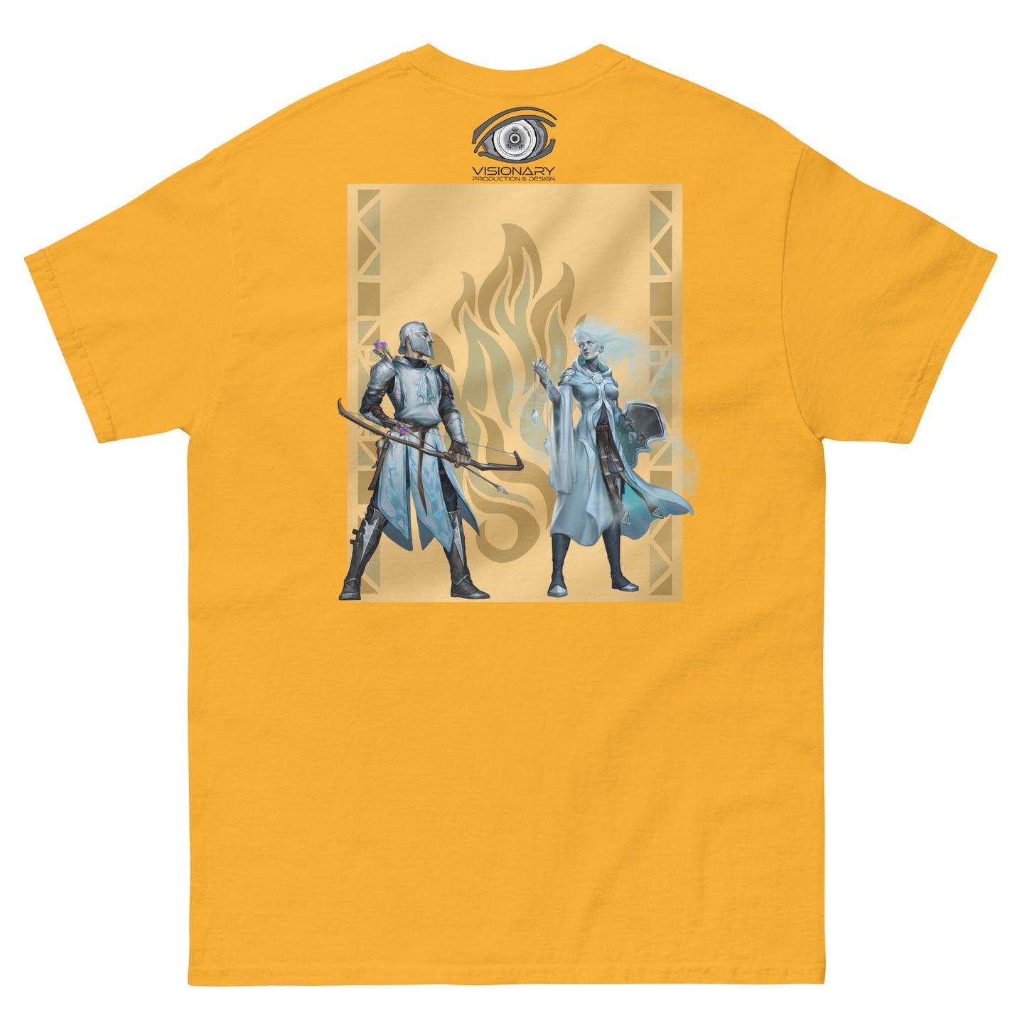 Men’s Classic Tee “Silver Flame” Crest Front/Adventurers Back