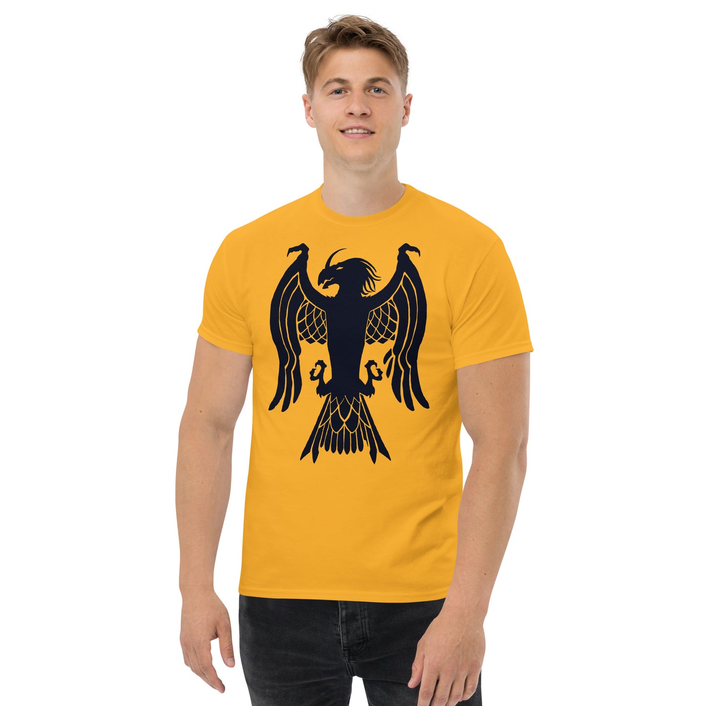 Men’s Classic Tee “Dragon Hawk” Crest Front/Adventurers Back