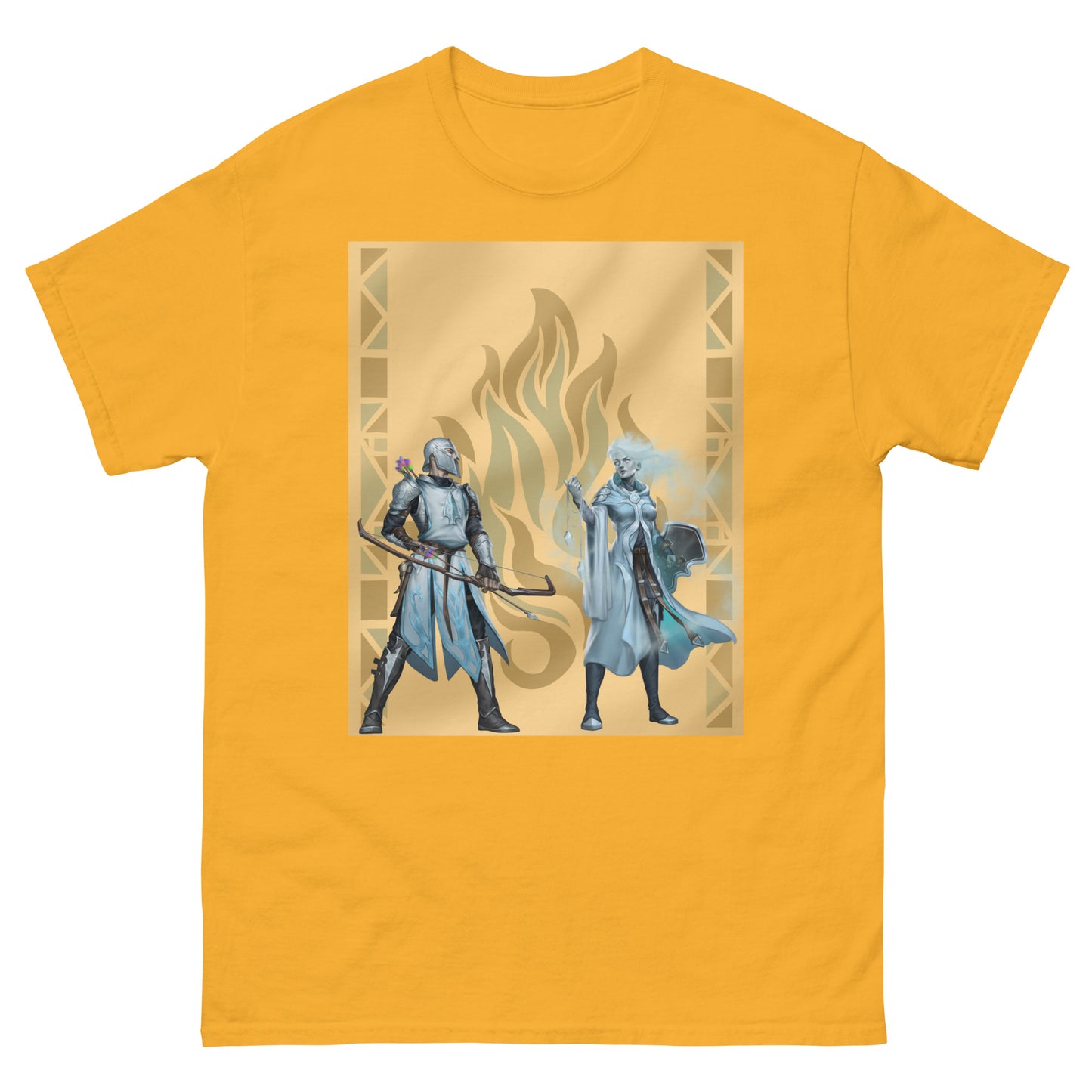 Men’s Classic Tee “Silver Flame” Adventurers Front/Crest Back