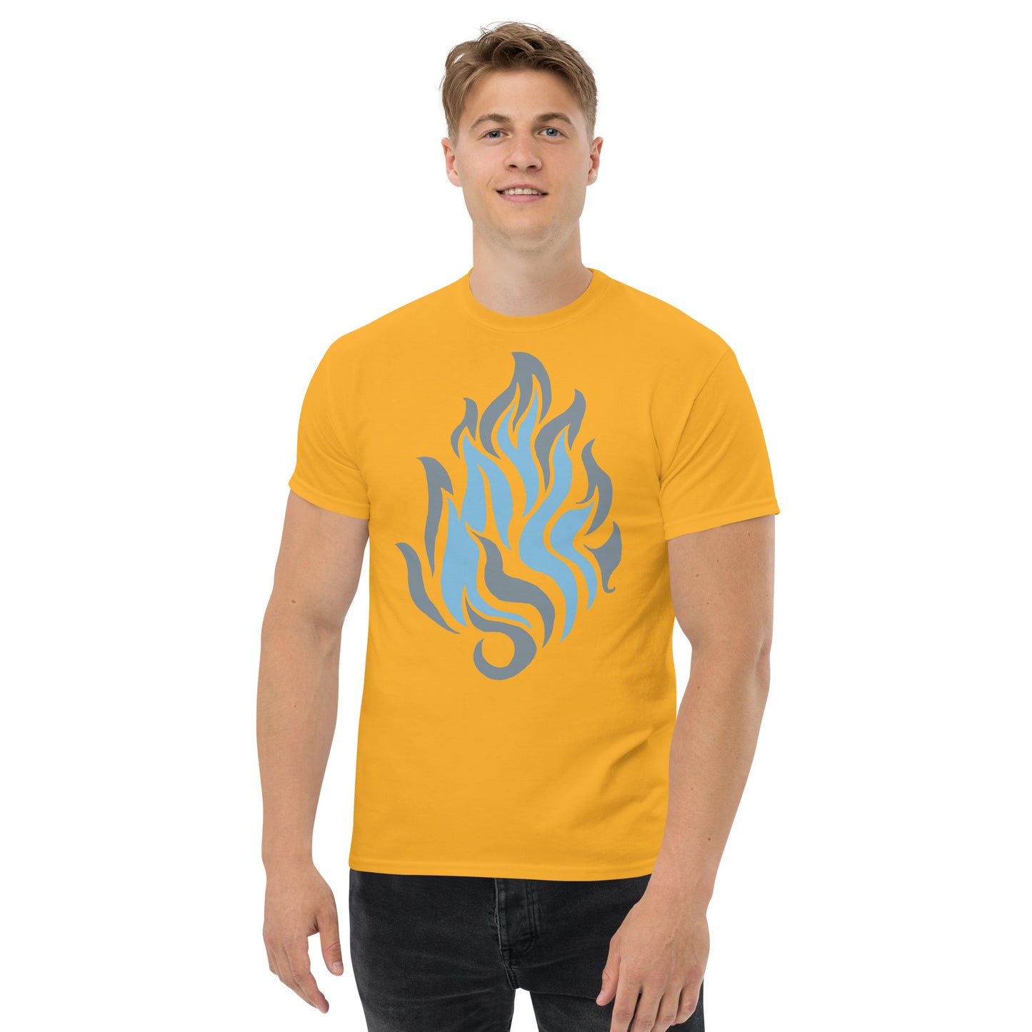 Men’s Classic Tee “Silver Flame” Crest Front/Adventurers Back