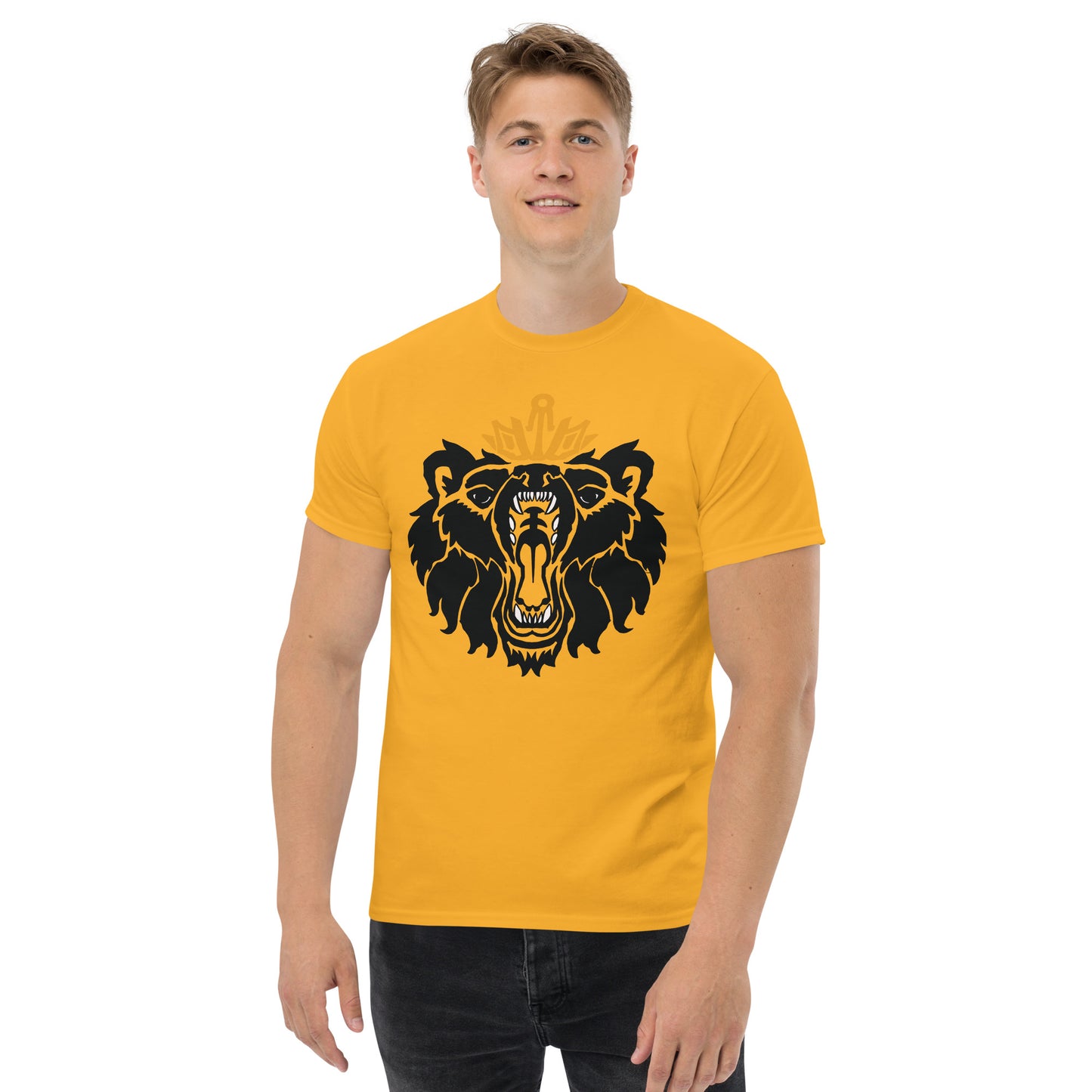 Men's Classic Tee “Royal Bear” Crest Front/Adventurers Back