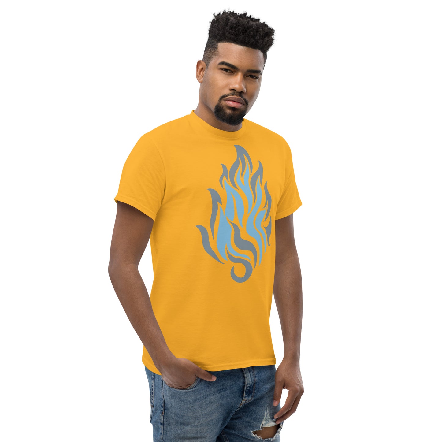 Men’s Classic Tee “Silver Flame” Crest Front/Adventurers Back