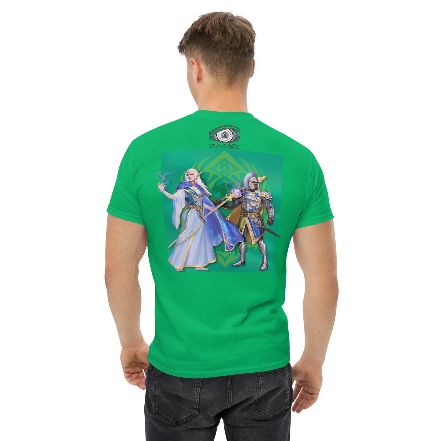 Men’s Classic Tee “Dragon Hawk” Crest Front/Adventurers Back