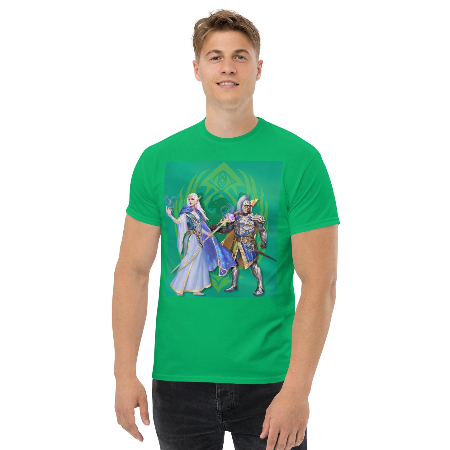 Men’s Classic Tee “Dragon Hawk” Adventurers Front/Crest Back