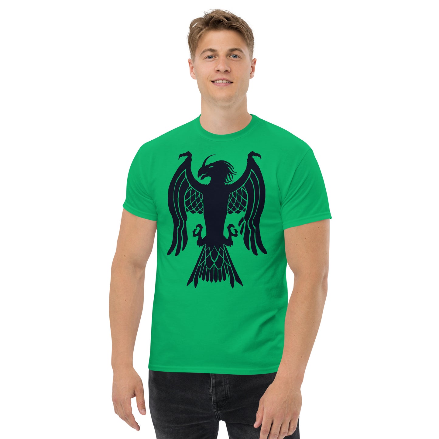 Men’s Classic Tee “Dragon Hawk” Crest Front/Adventurers Back