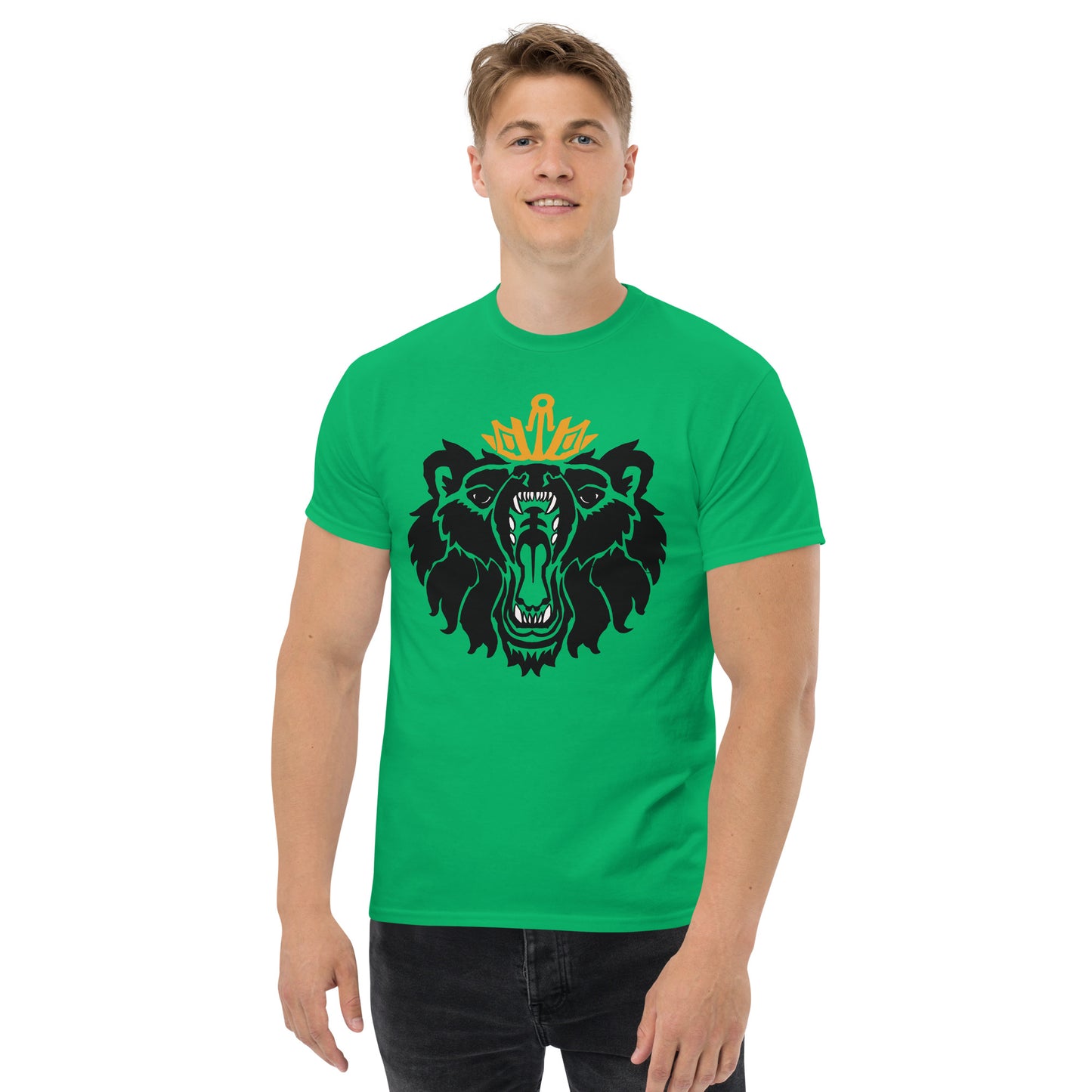 Men's Classic Tee “Royal Bear” Crest Front/Adventurers Back