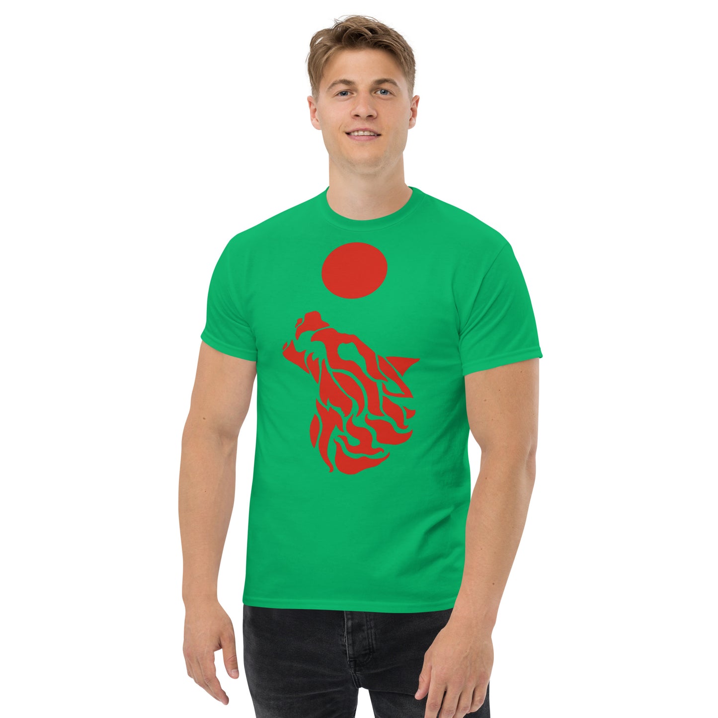 Men’s Classic Tee "Red Wolf” Crest Front/Adventurers Back